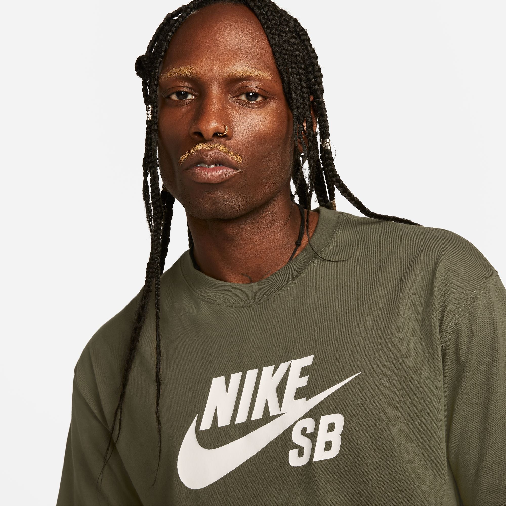 Nike SB Large Icon Logo T-shirt - Medium Olive
