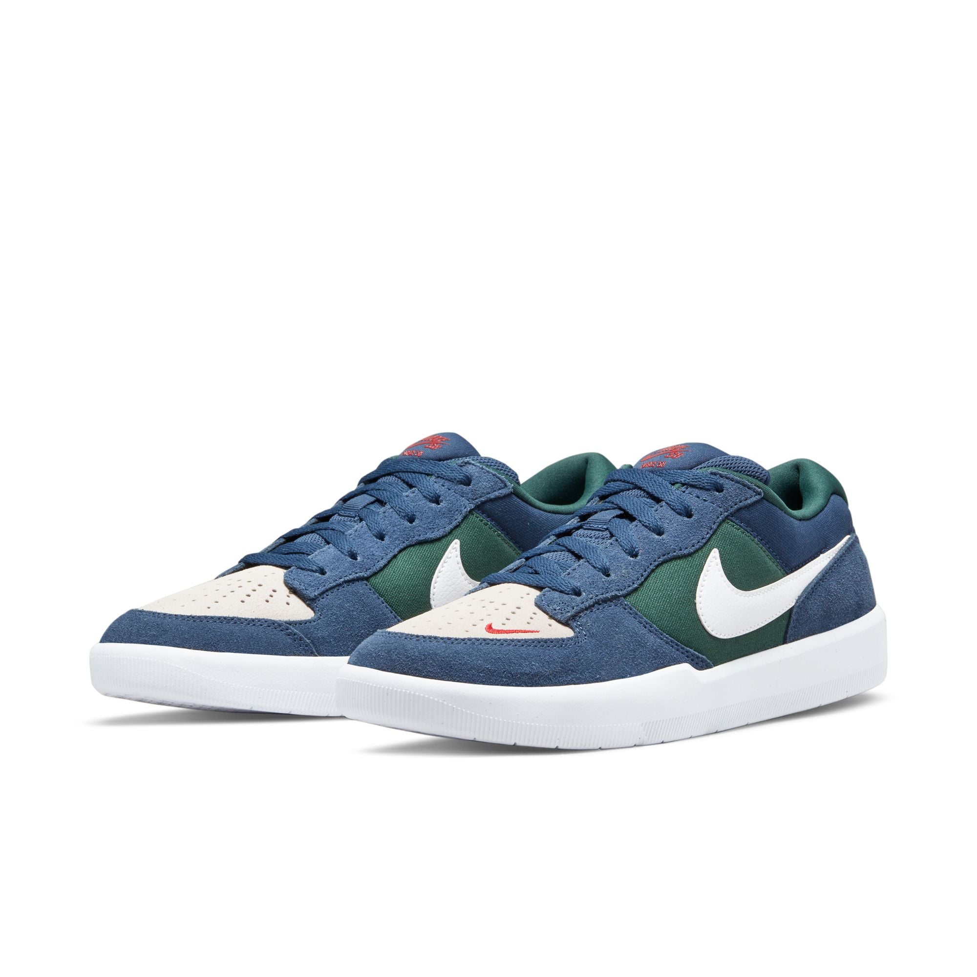 Nike SB Force 58 Shoes - Navy/Summit White-Noble Green