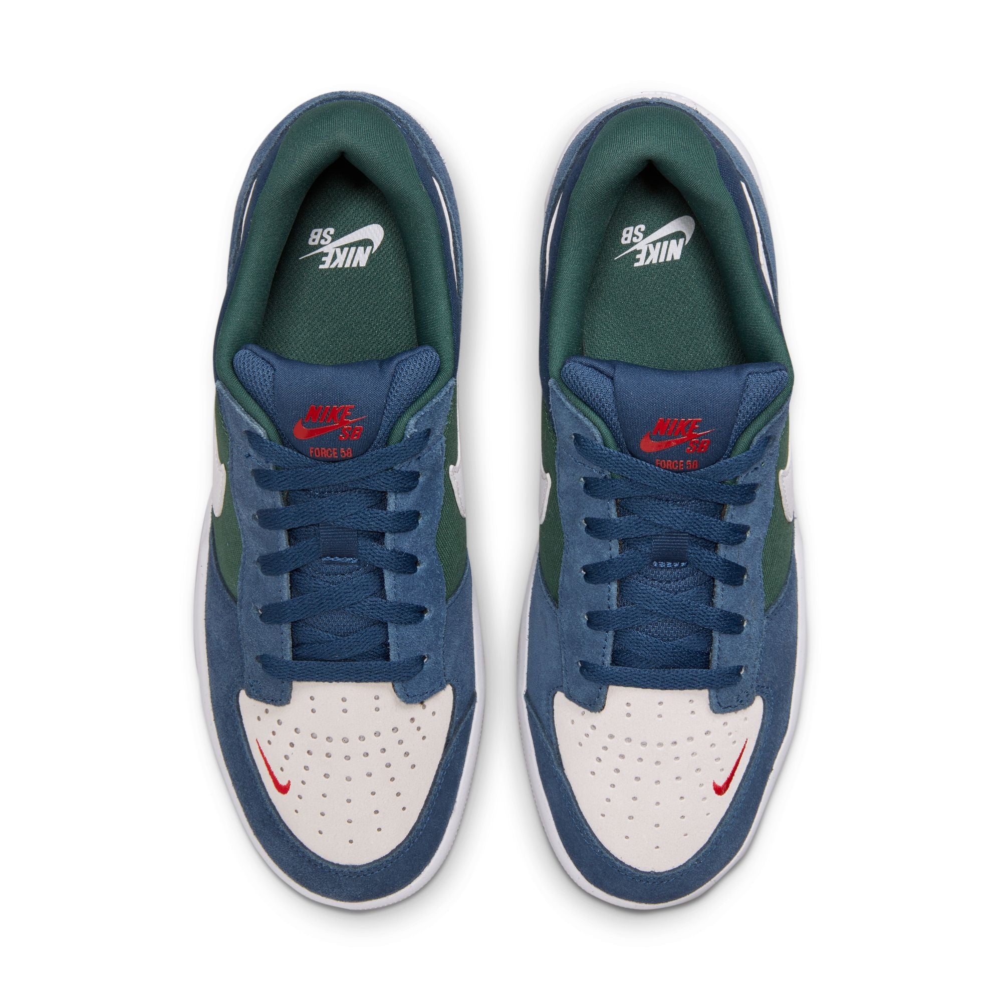 Nike SB Force 58 Shoes - Navy/Summit White-Noble Green