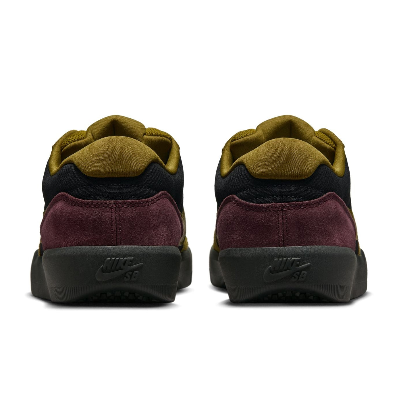 Nike SB Force 58 Shoes - Black/Olive Flak-Burgundy Crush