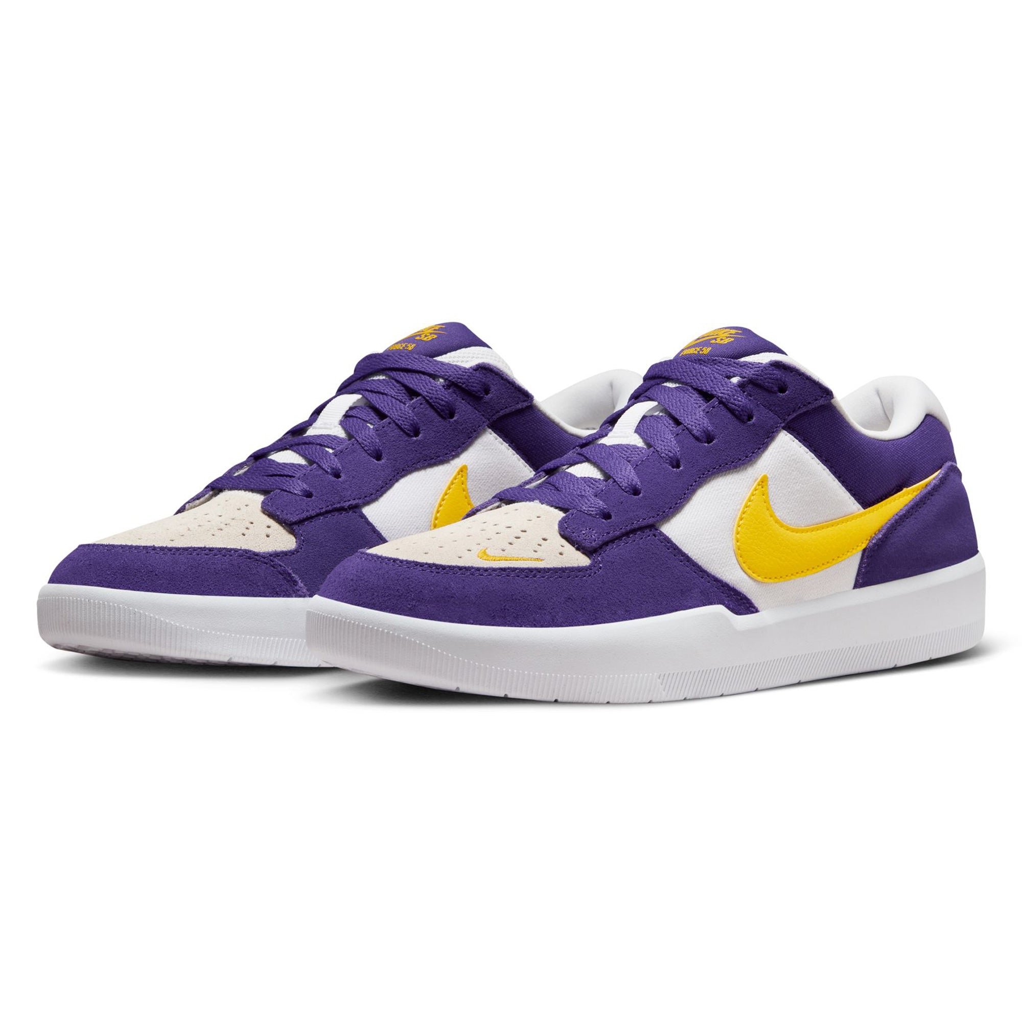 Nike SB Force 58 Premium Shoes - Court Purple/Amarillo-White