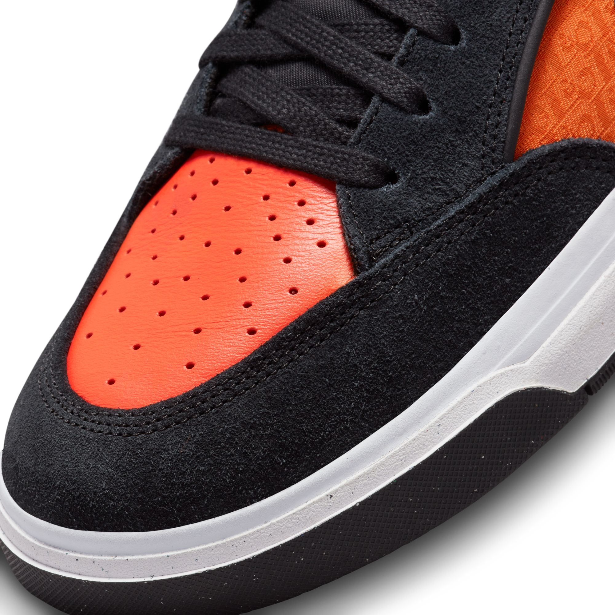 Nike SB Leo Baker React Shoes - Black/Black-Orange-Electro Orange