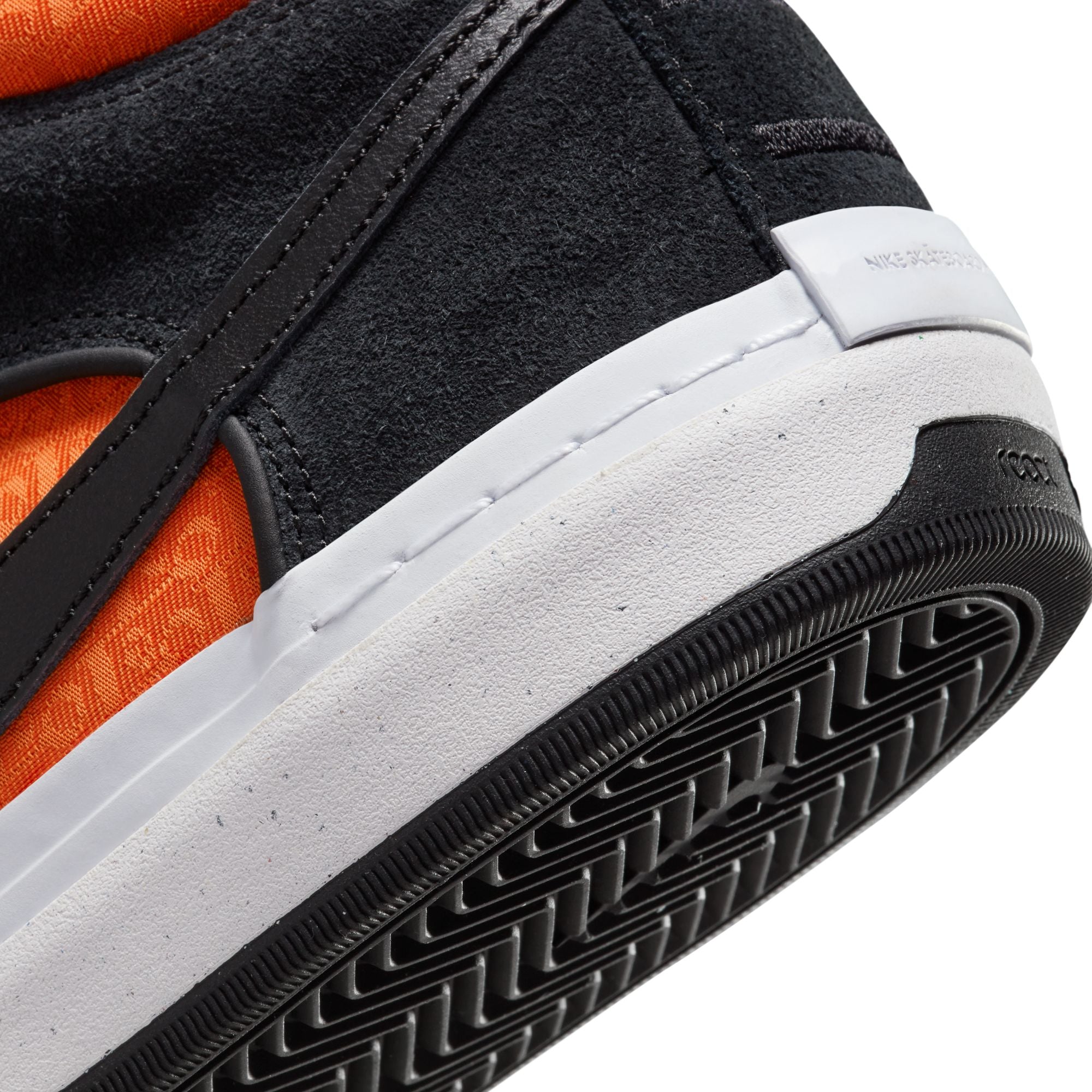 Nike SB Leo Baker React Shoes - Black/Black-Orange-Electro Orange