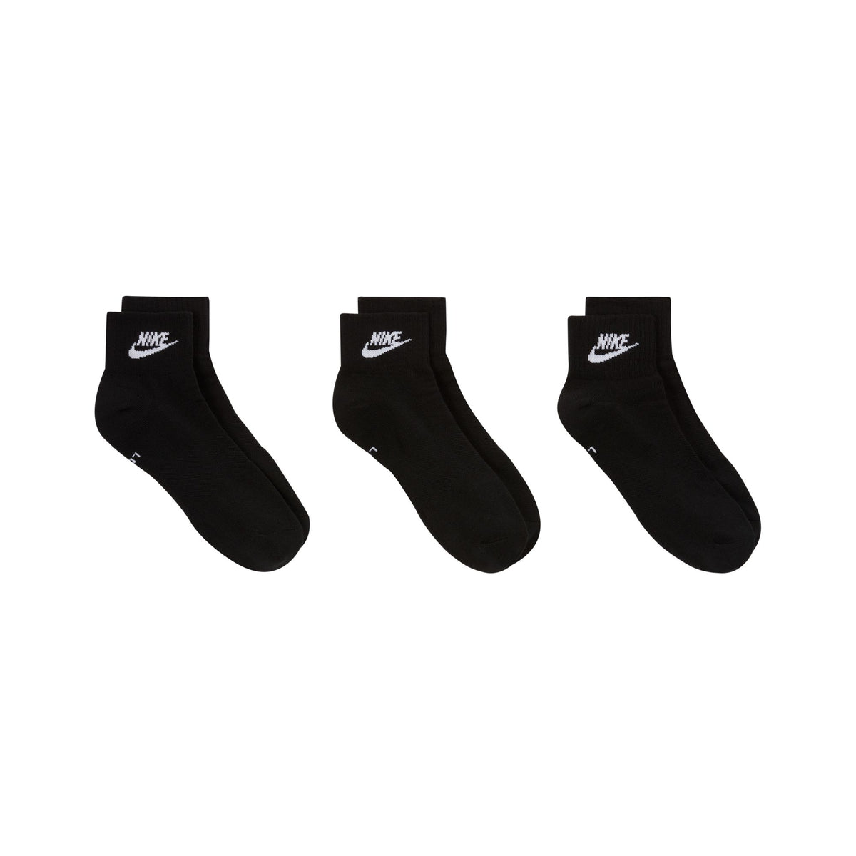 Nike Everyday Essential Ankle 3 Pack Socks - Black/White