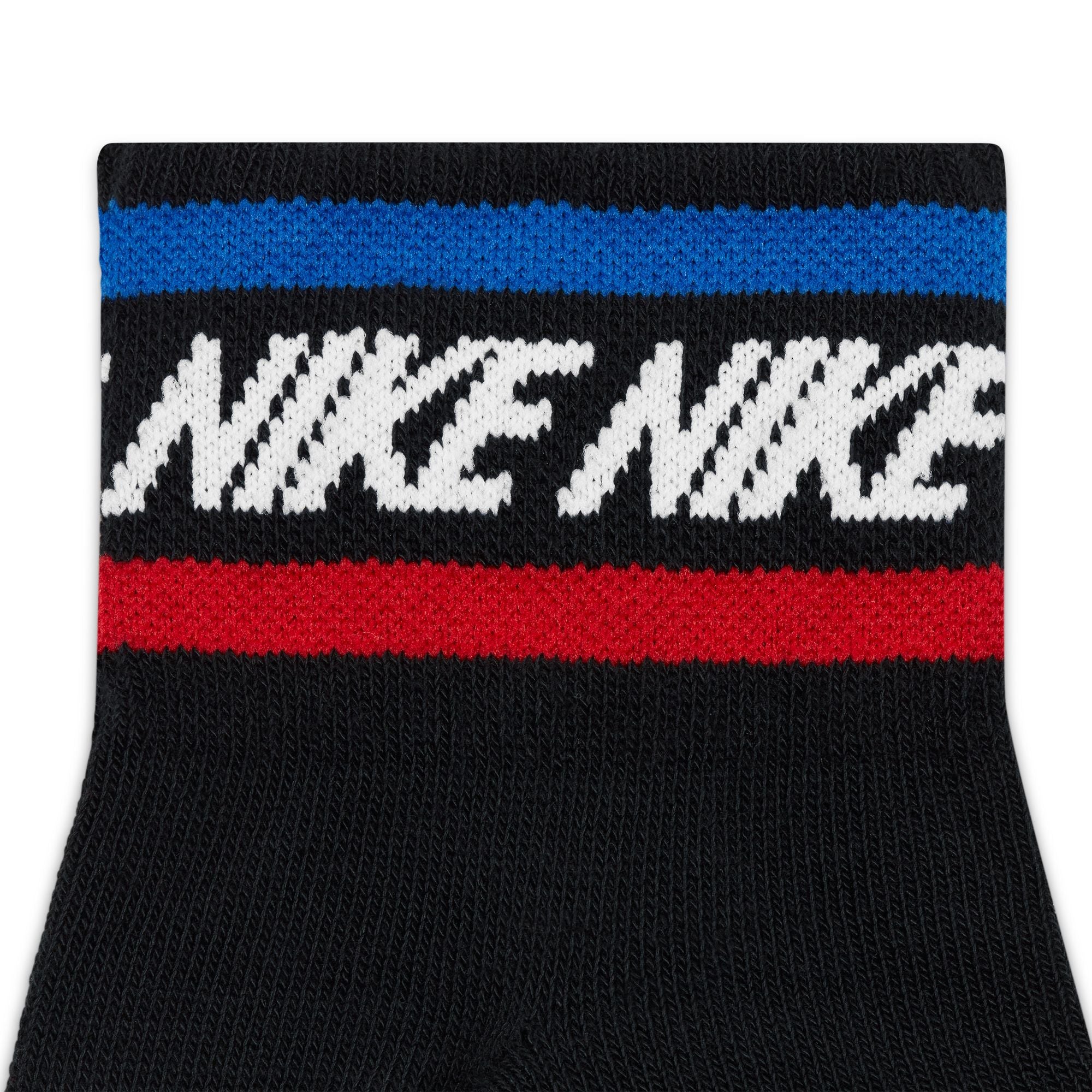 Nike Everyday Essential 3 Pack Ankle Socks - Black/White/Game Royal/University Red