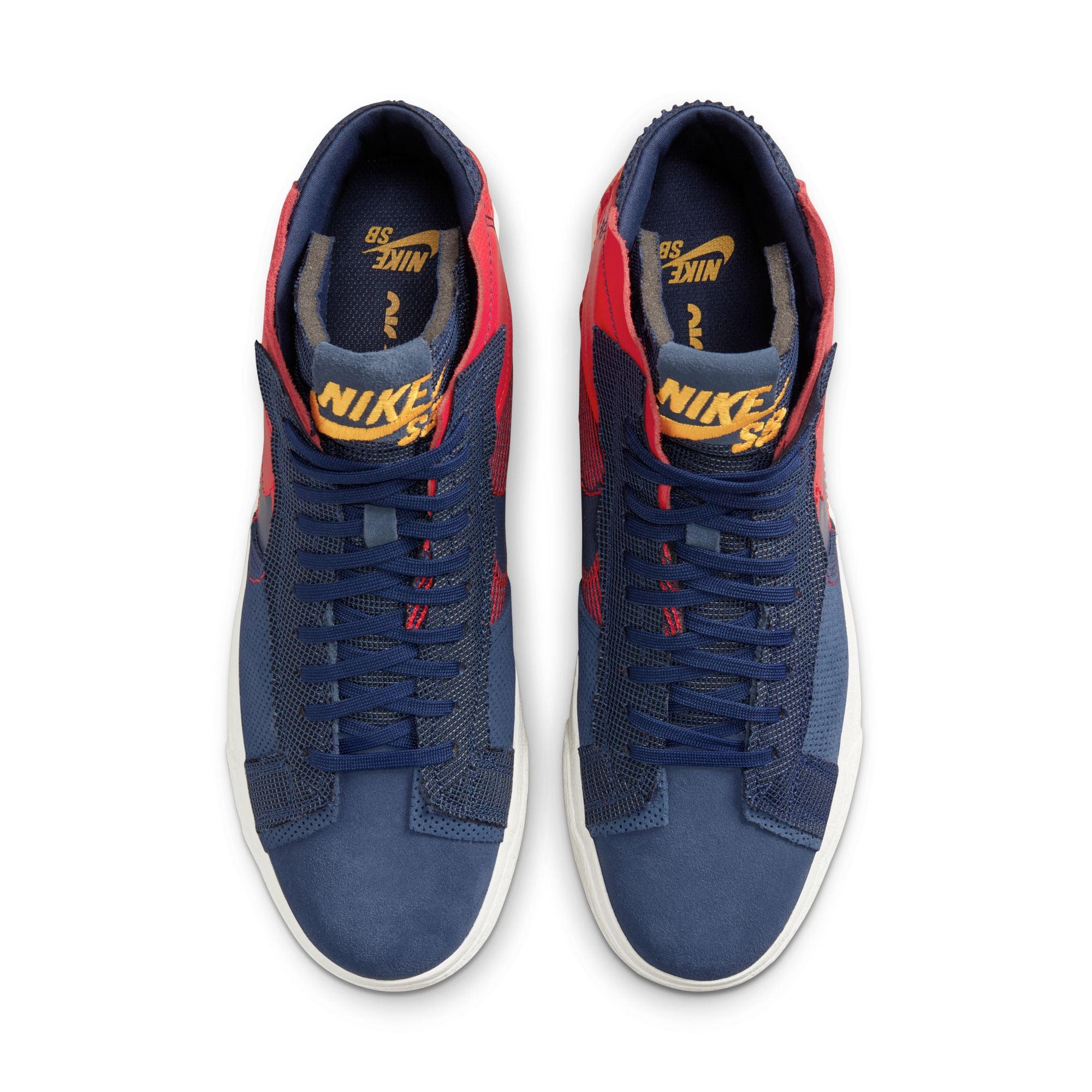Nike SB Blazer Mid Premium Shoes - University Red/Midnight Navy