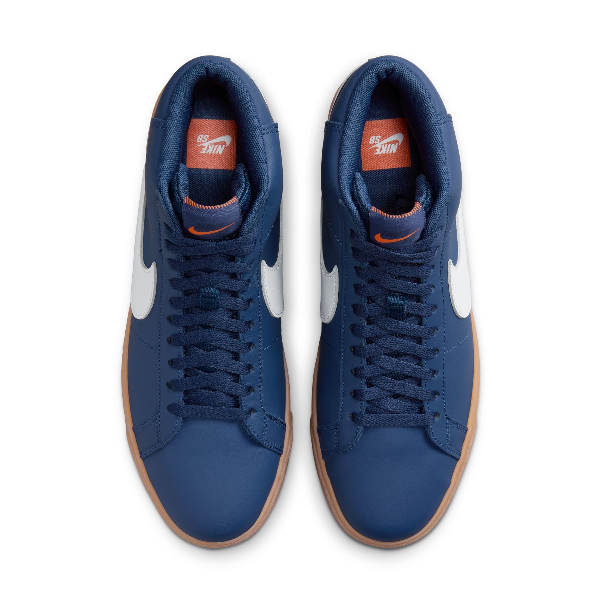 Nike SB ISO Zoom Blazer Mid Shoes - Navy/White-Gum-Light Brown