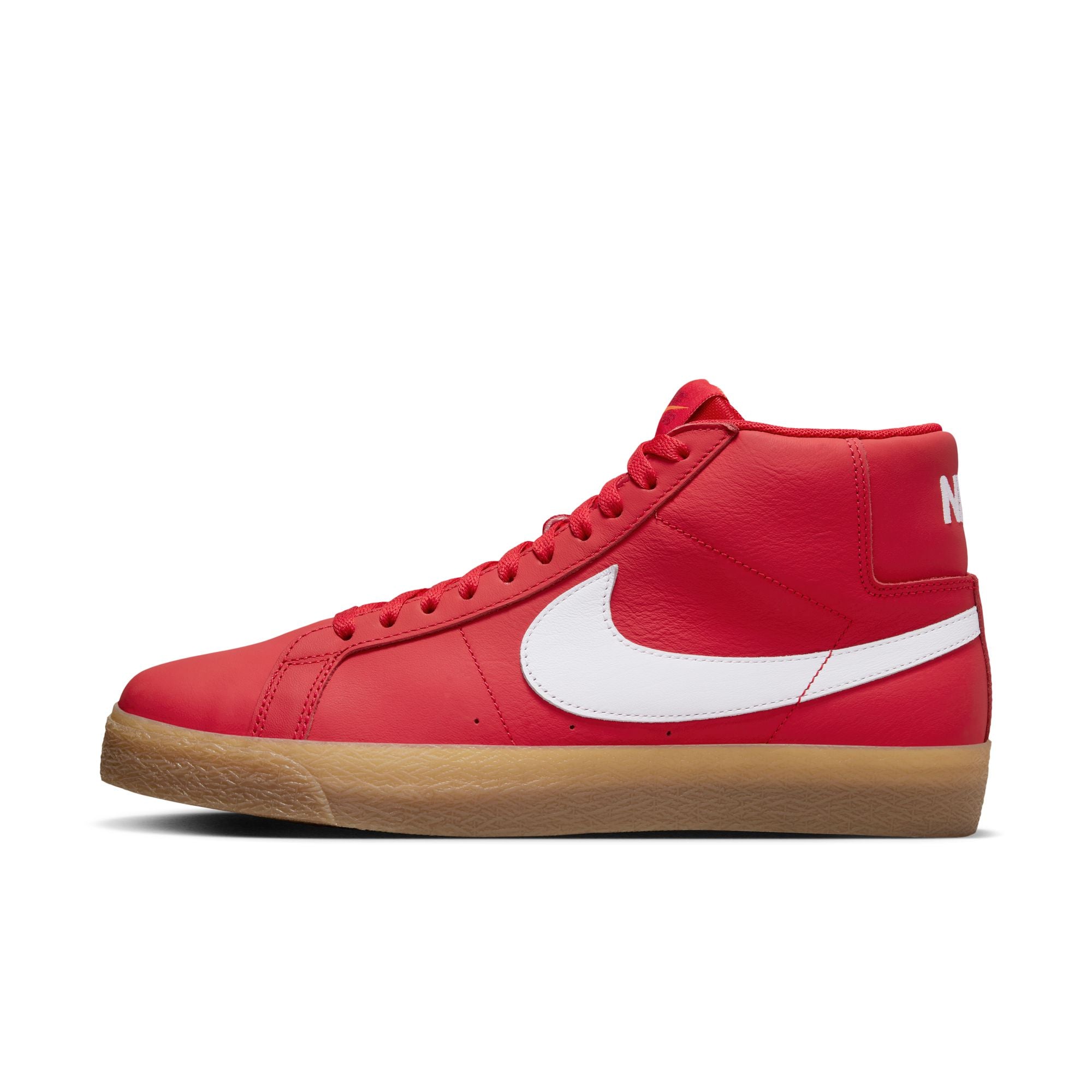 Nike SB ISO Zoom Blazer Mid Shoes - University Red/White-Gum