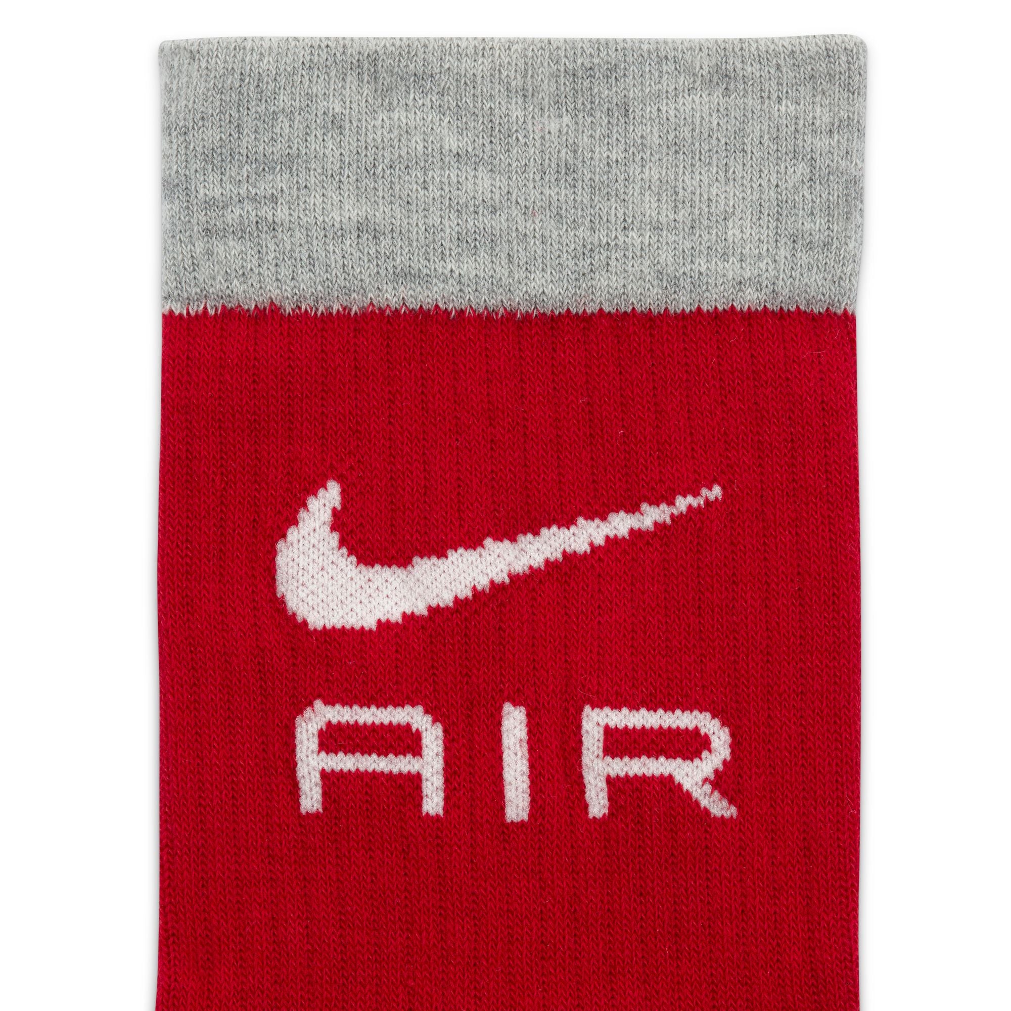 Nike Everyday Essential 2 Pack Socks - Red/Grey & White/Red