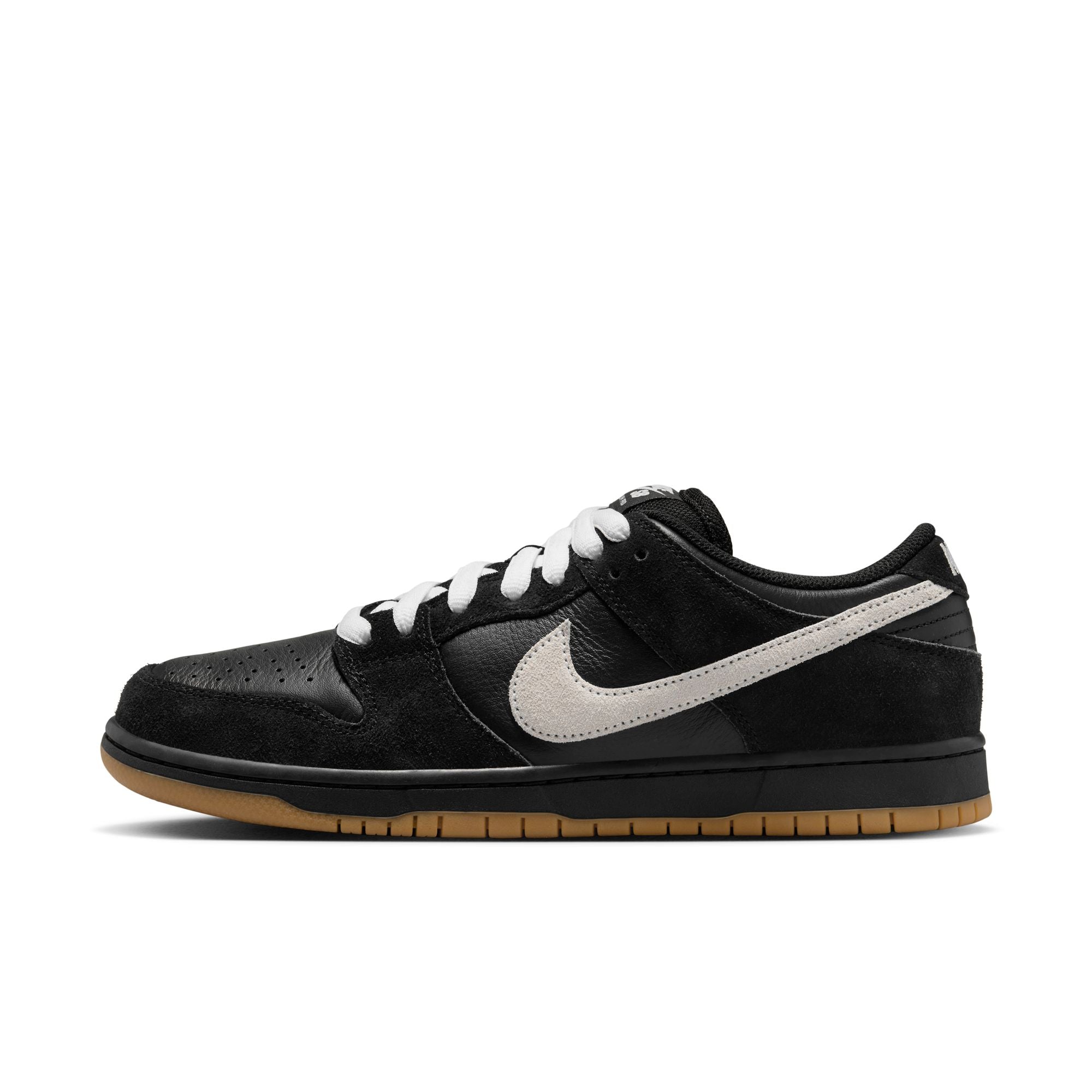 Nike SB Dunk Low Pro Shoes - Black/White-Black-Gum Light Brown