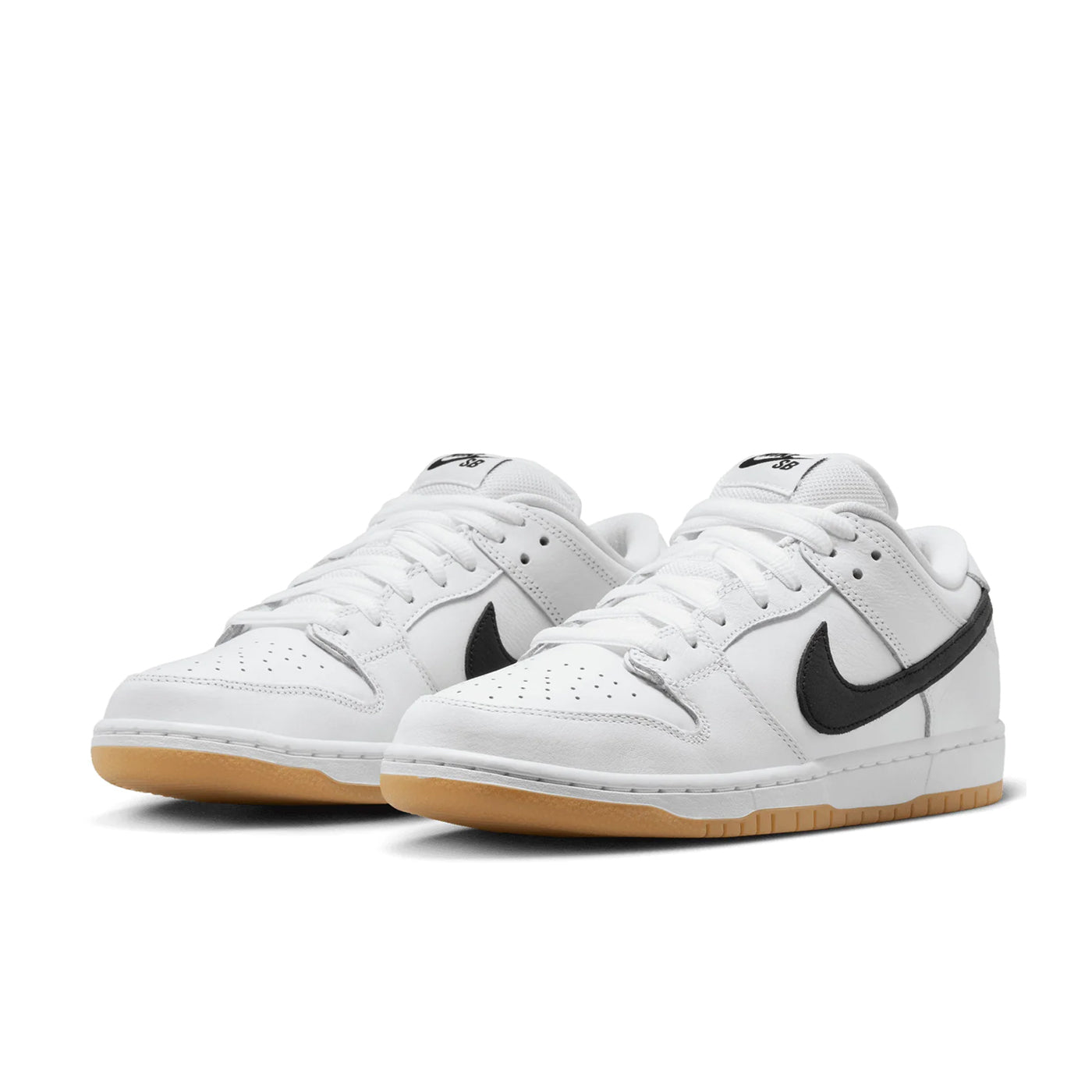 Nike SB Dunk Low Shoes - White/Black-Gum