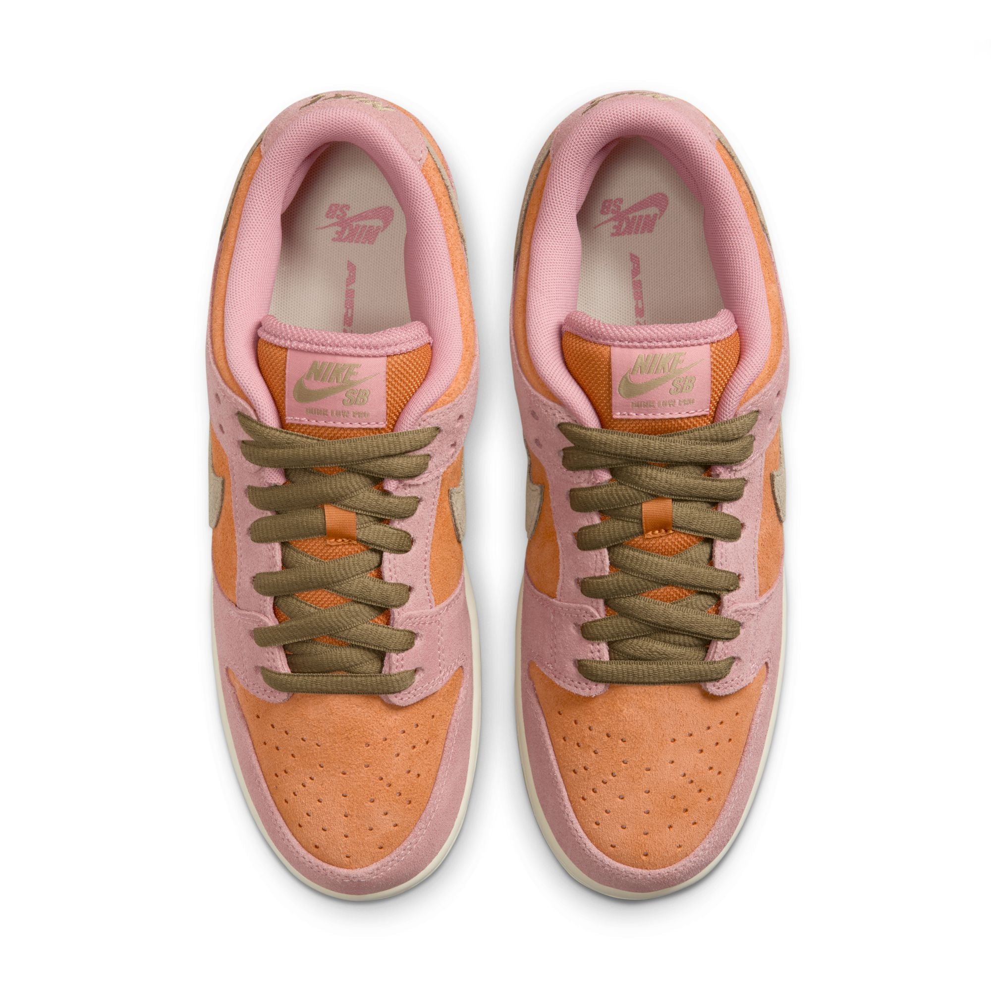Nike SB Dunk Low Pro Shoes - Red Stardust/Neutral Olive/Monarch