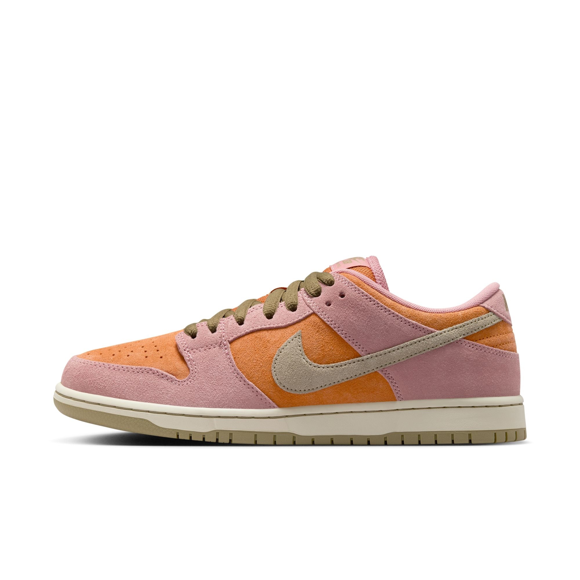 Nike SB Dunk Low Pro Shoes - Red Stardust/Neutral Olive/Monarch