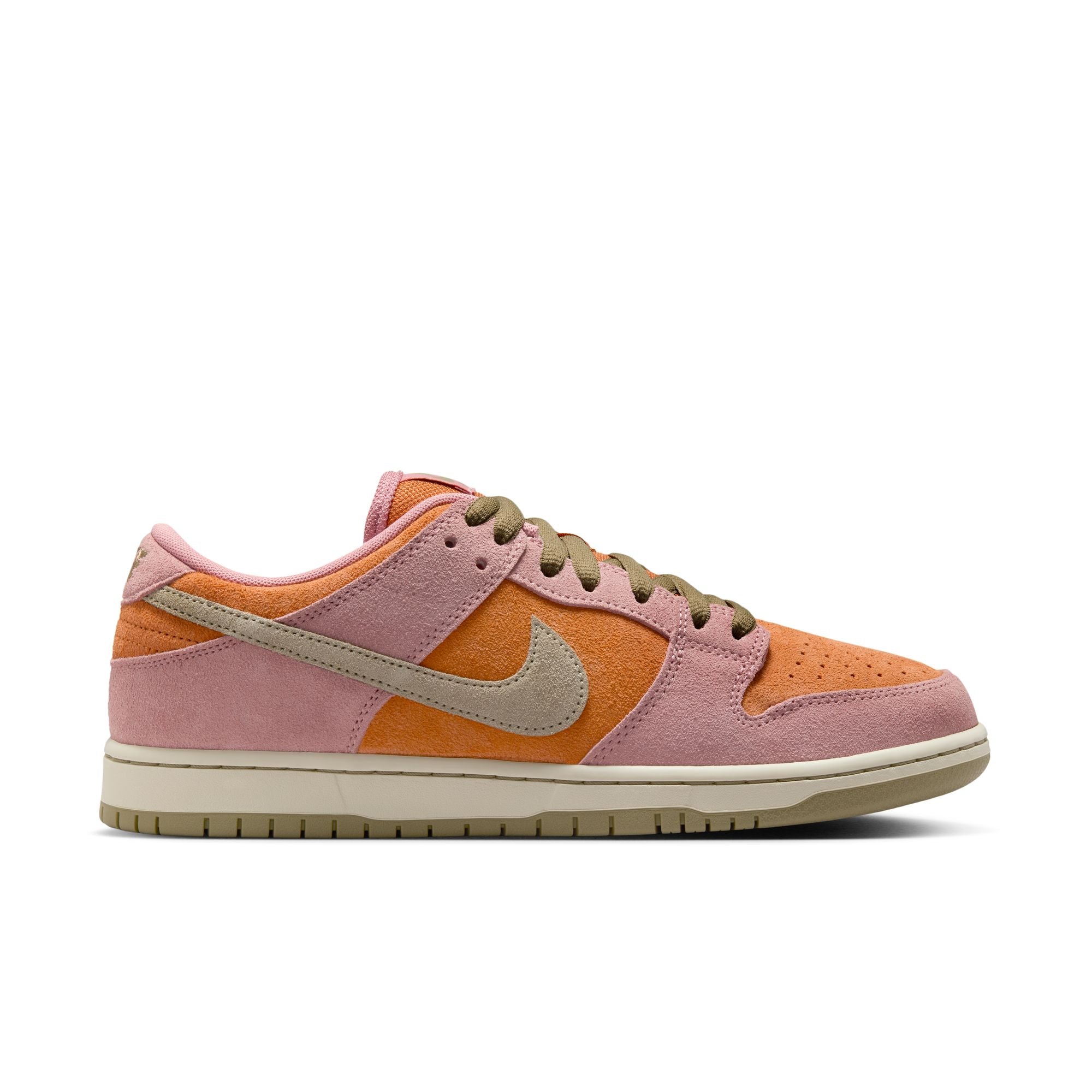 Nike SB Dunk Low Pro Shoes - Red Stardust/Neutral Olive/Monarch