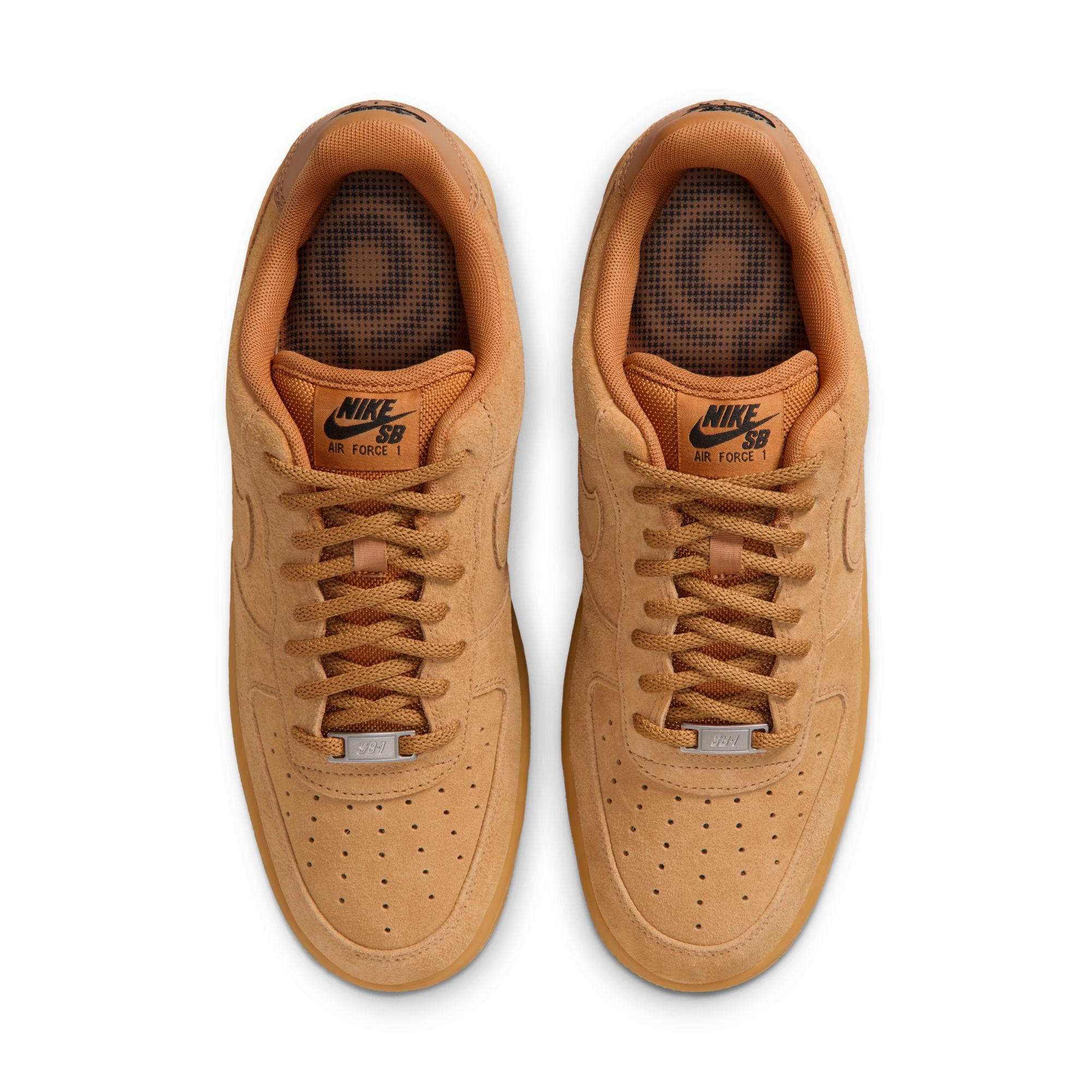 Nike SB Air Force 1 Shoes - Flax/Black-Light Gum/Brown
