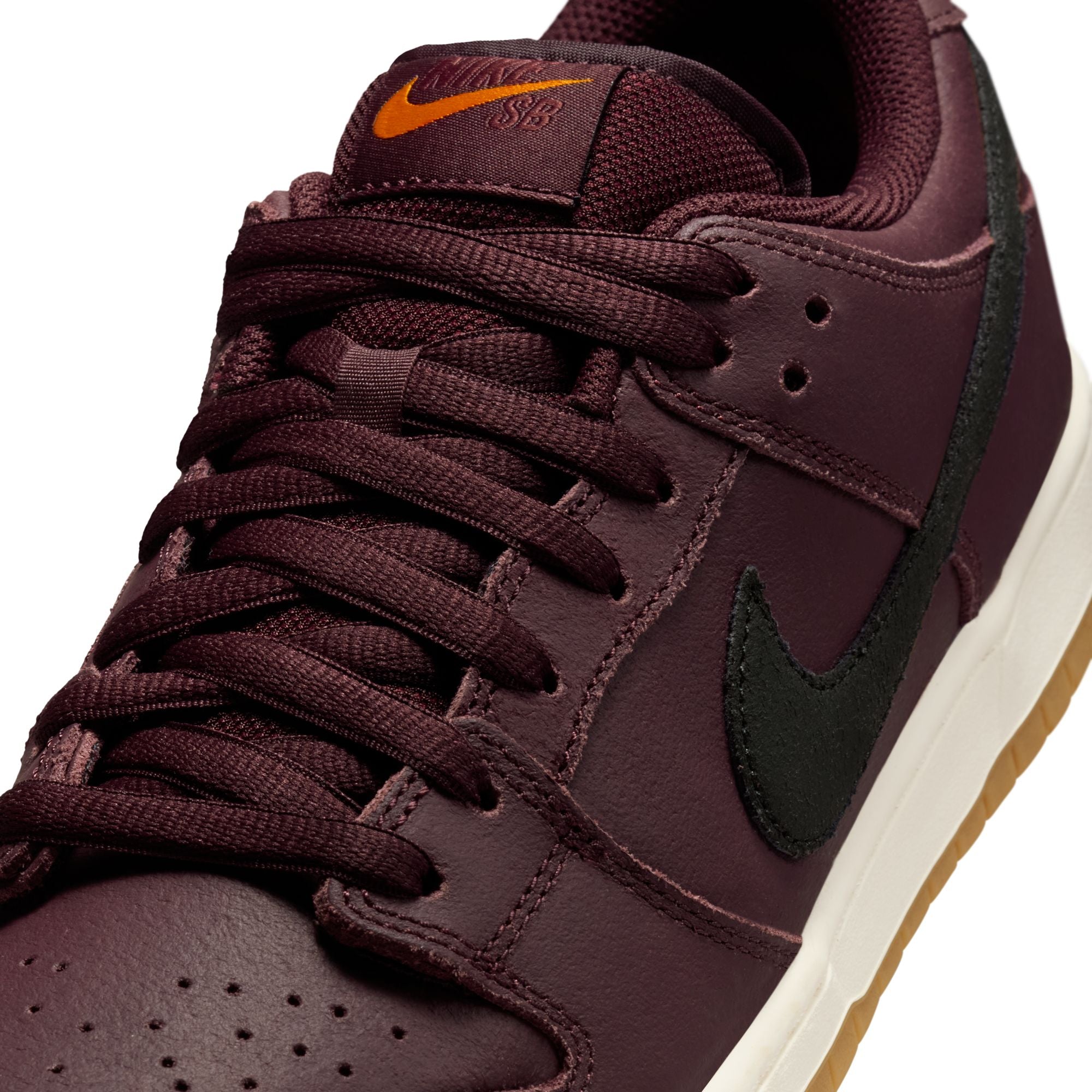 Nike SB Dunk Low Pro ISO Shoes - Burgundy Crush/Black-Mystic
