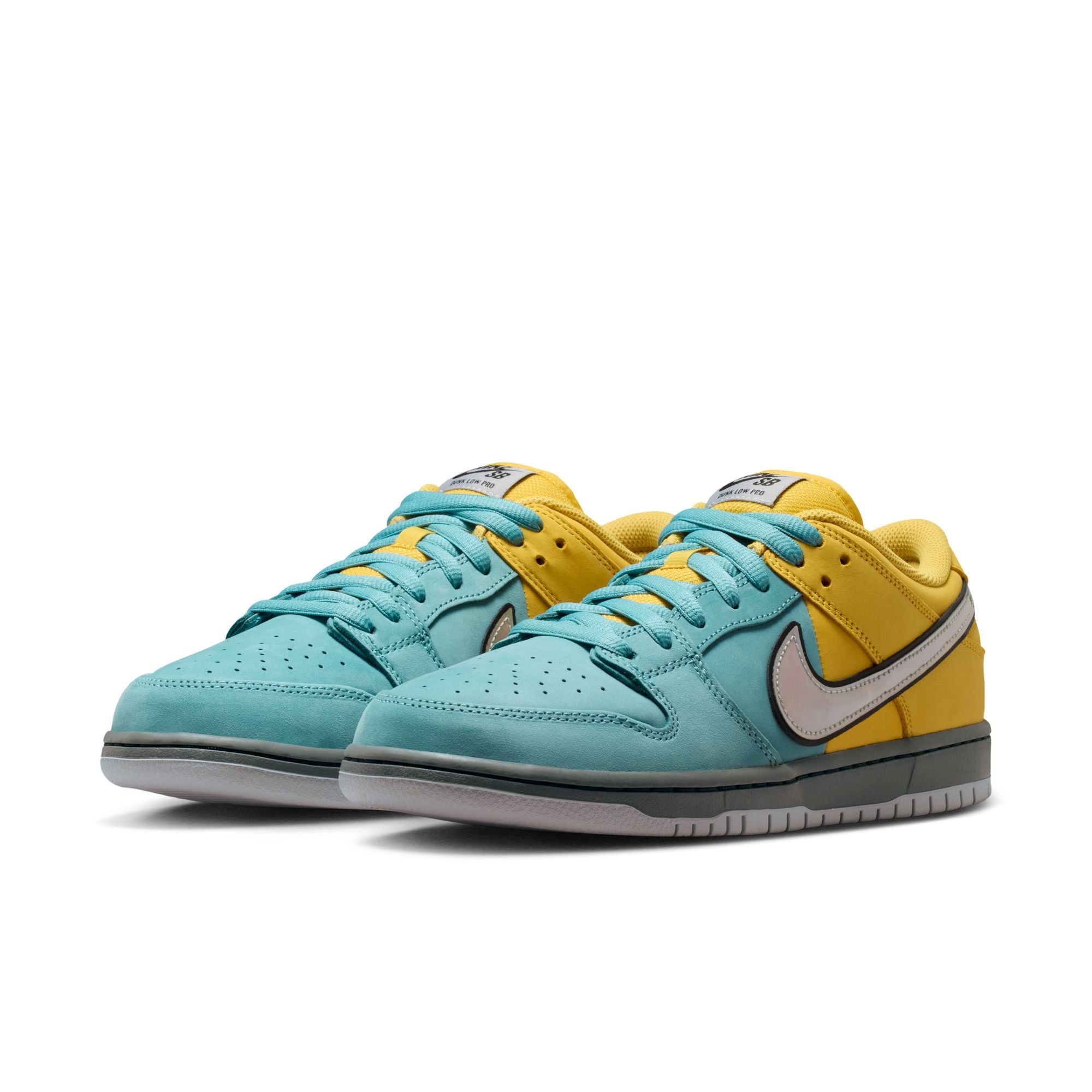 Nike SB Muni Fast Pass Dunk Low Pro Shoes - Lightning/Wolf Grey-Denim Turquoise