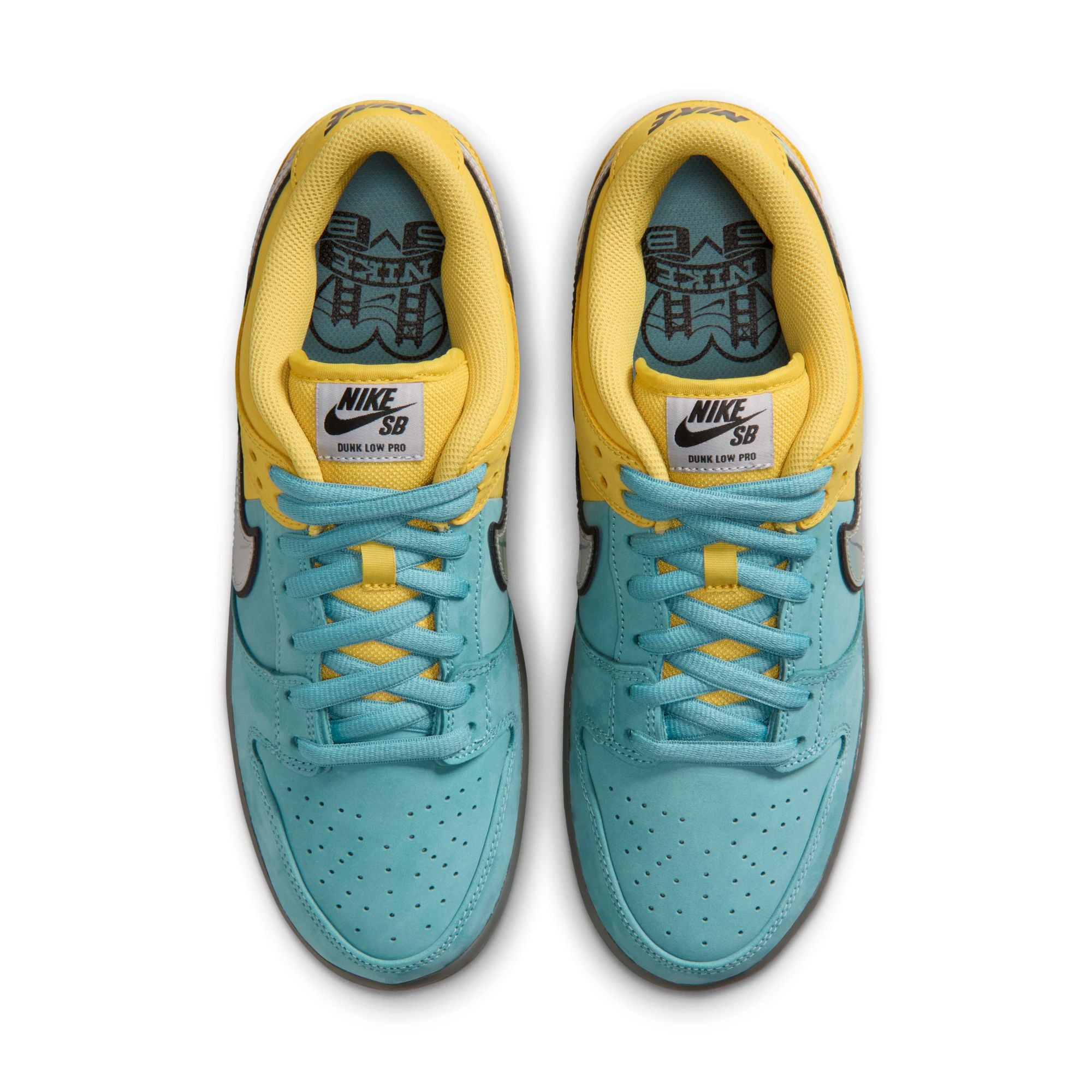 Nike SB Muni Fast Pass Dunk Low Pro Shoes - Lightning/Wolf Grey-Denim Turquoise