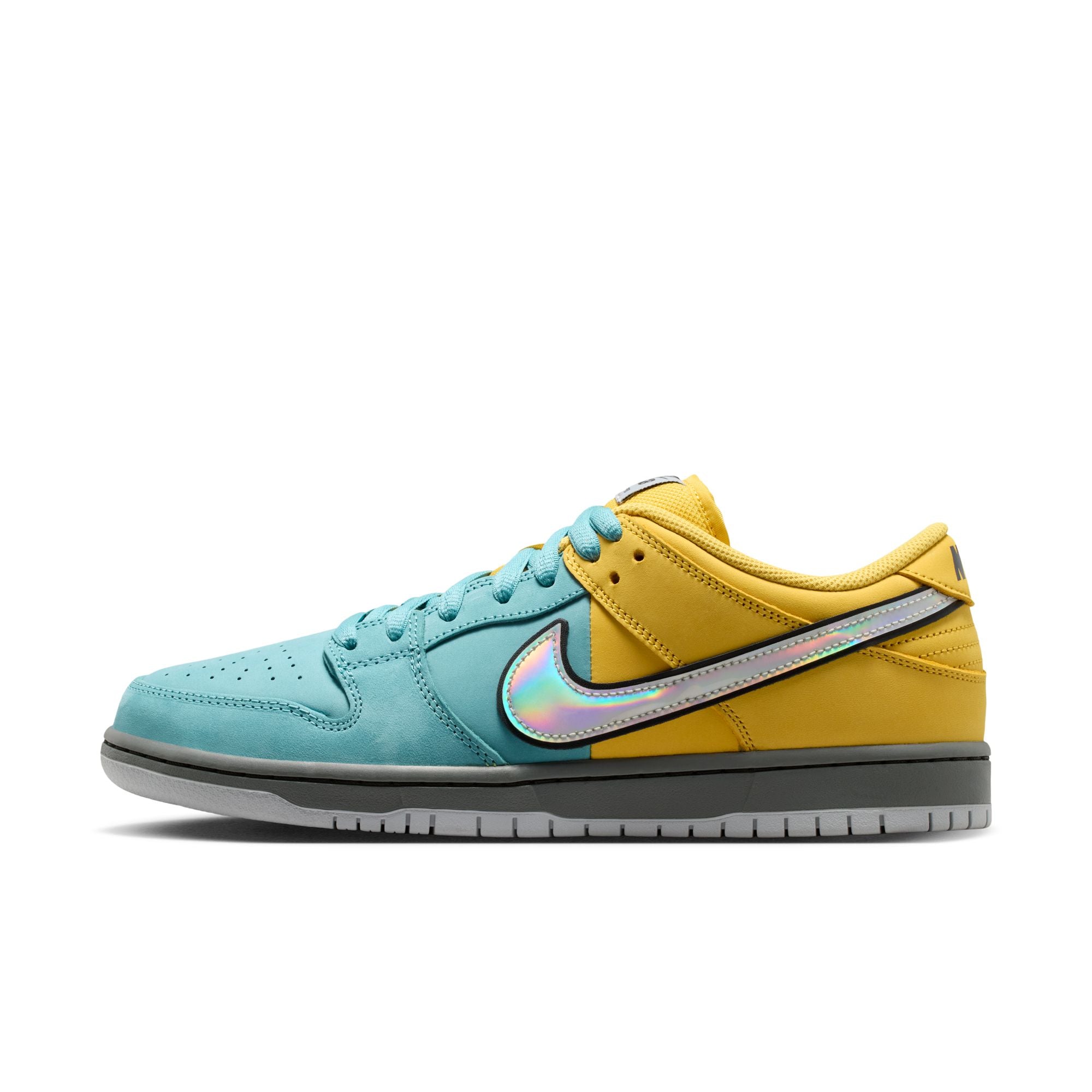 Nike SB Muni Fast Pass Dunk Low Pro Shoes - Lightning/Wolf Grey-Denim Turquoise