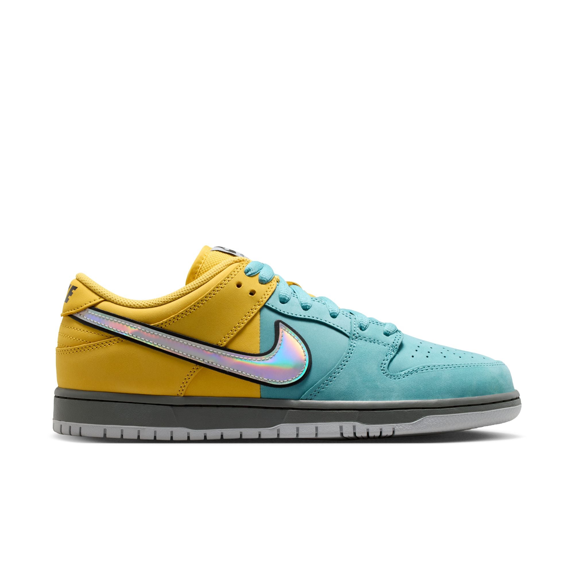 Nike SB Muni Fast Pass Dunk Low Pro Shoes - Lightning/Wolf Grey-Denim Turquoise