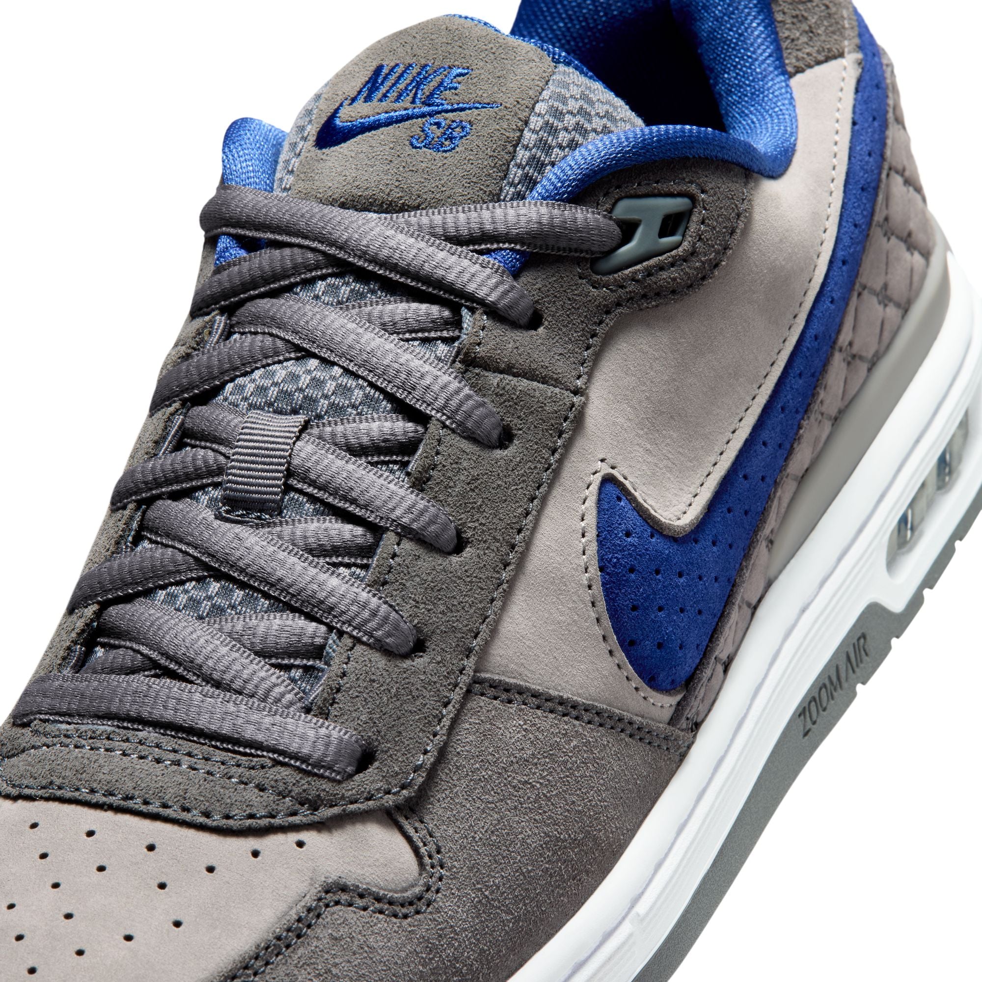 Nike SB P-Rod 1 Paul Rodriguez Shoes - Flint Grey/Deep Royal Blue-Flint Grey