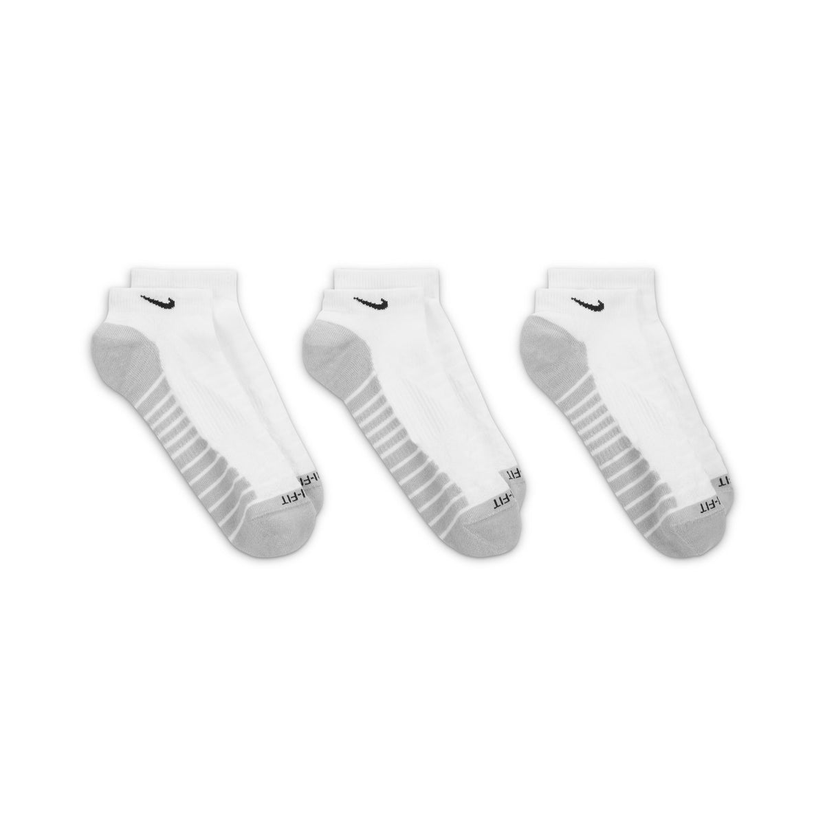 Nike Everyday Max Cushioned Ankle Socks 3 Pack - White/Wolf Grey