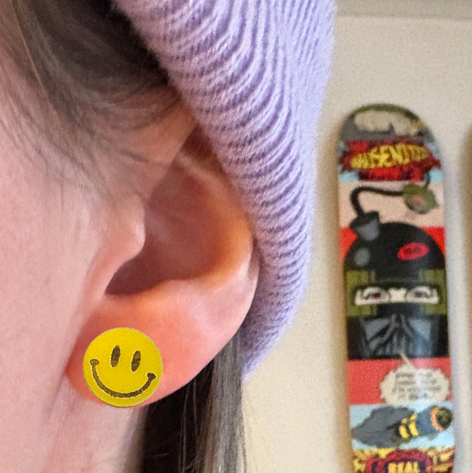 Woke Up Late - Acid House Earring Studs