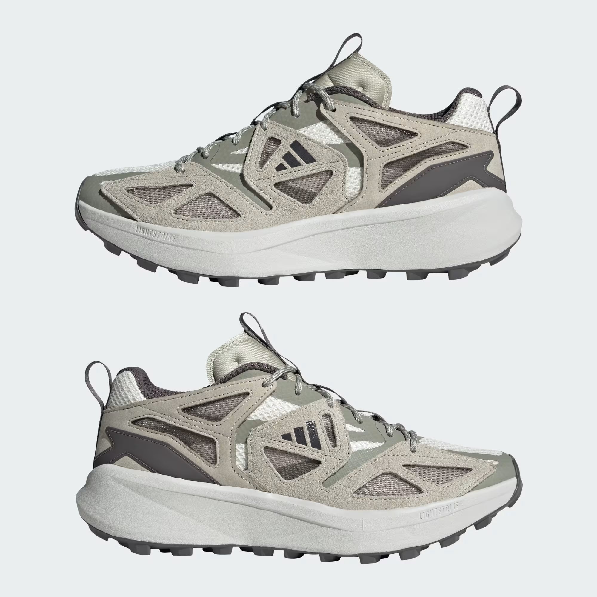 Adidas Kantai Trail Shoes - Cloud White/Charcoal/Putty Grey