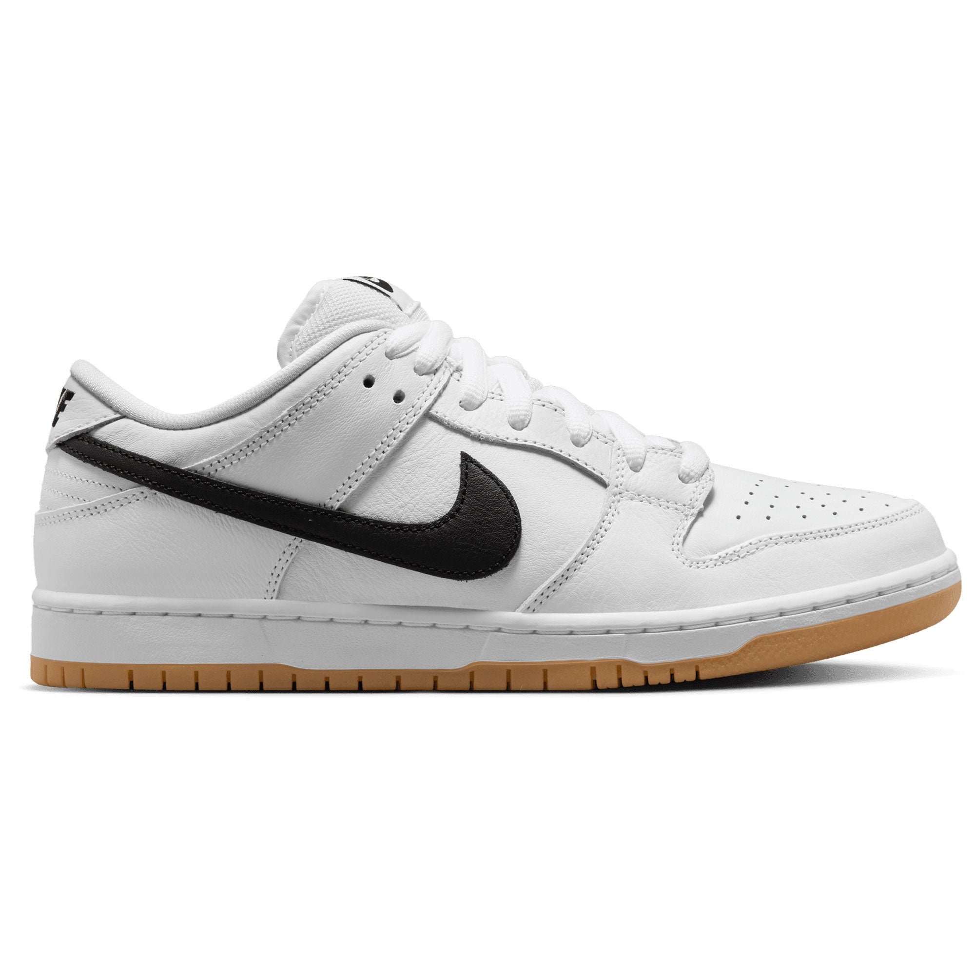 Nike SB Dunk Low Shoes - White/Black-Gum