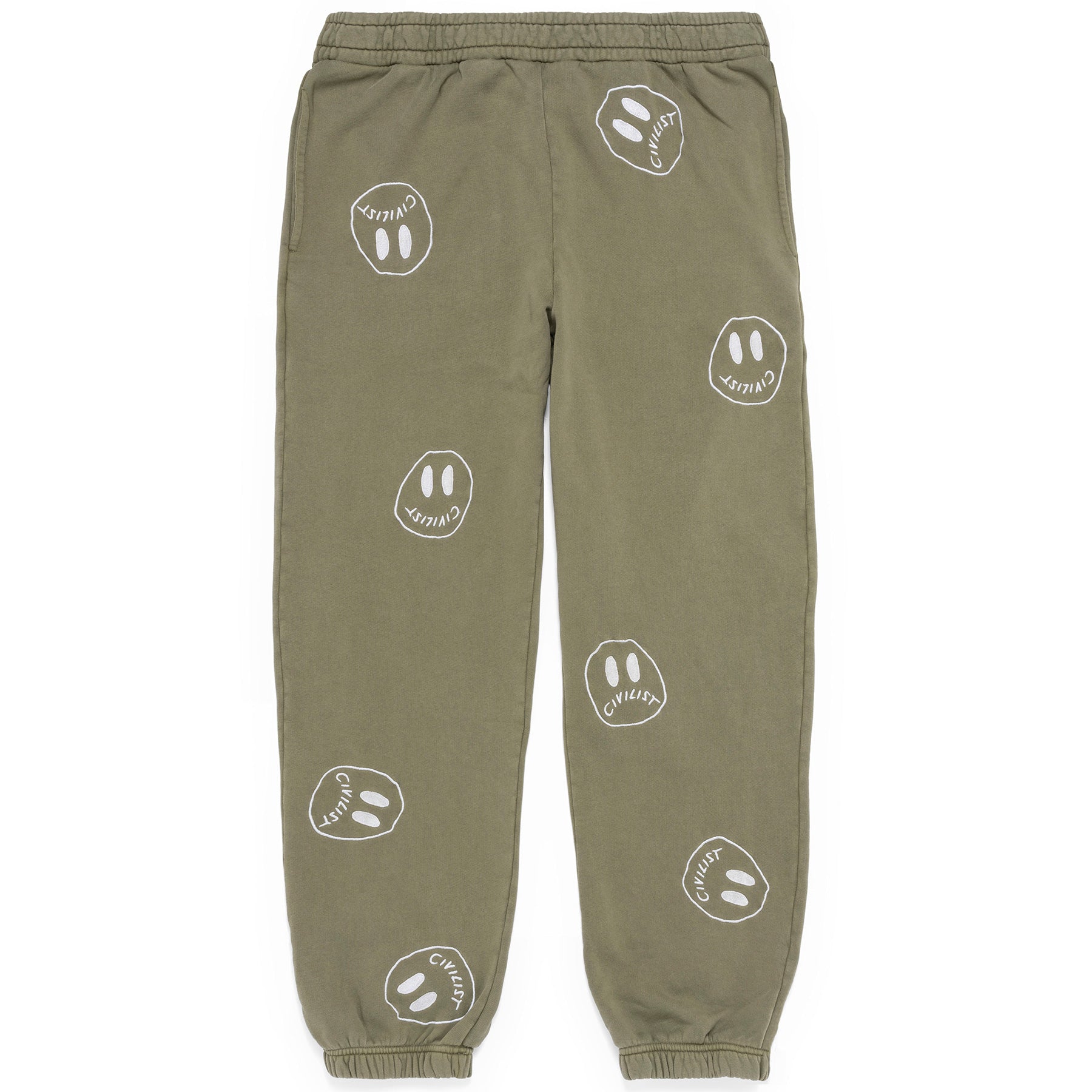 Civilist Allover Smiler Joggers - Olive