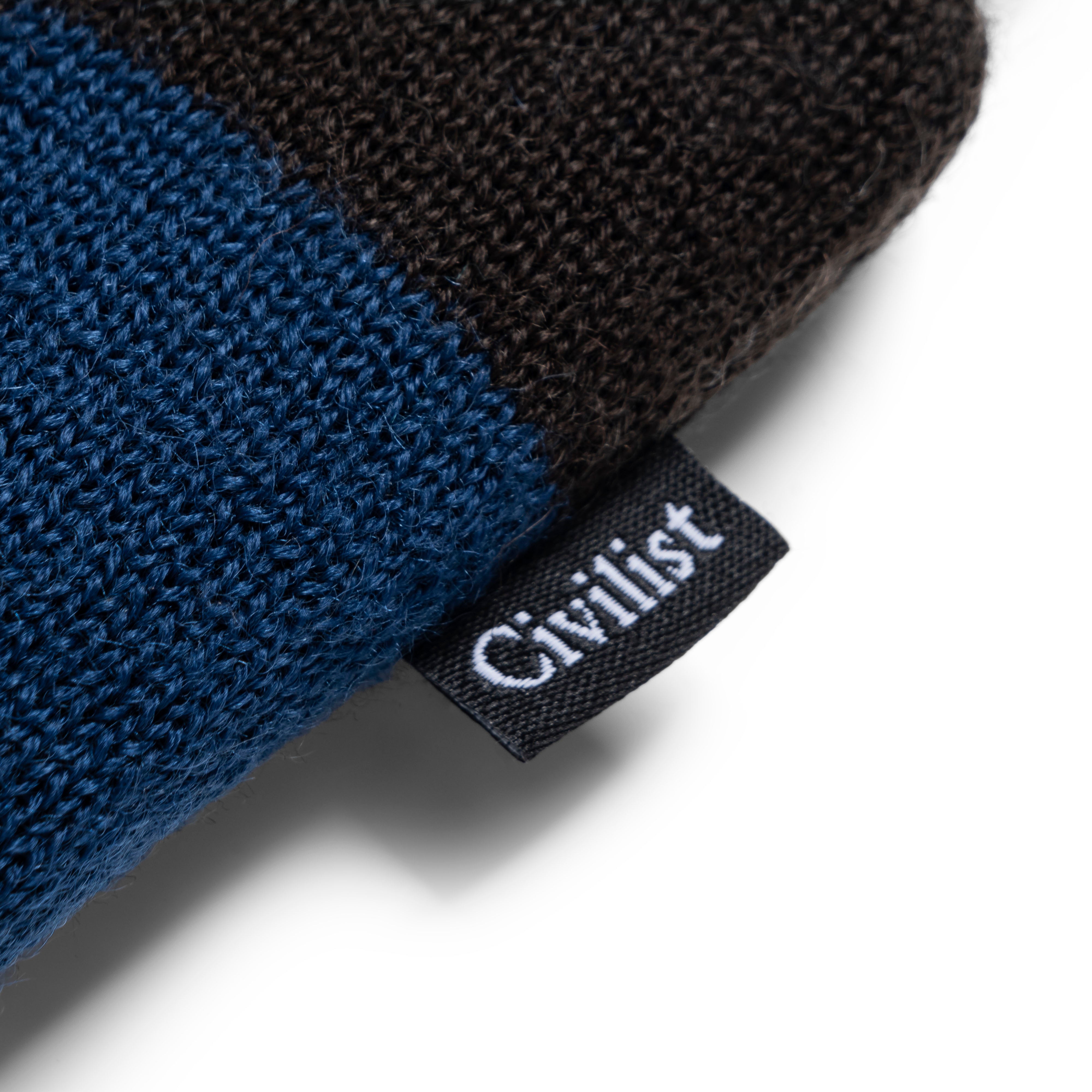 Civilist Checker Beanie - Shale/Moroccan Blue