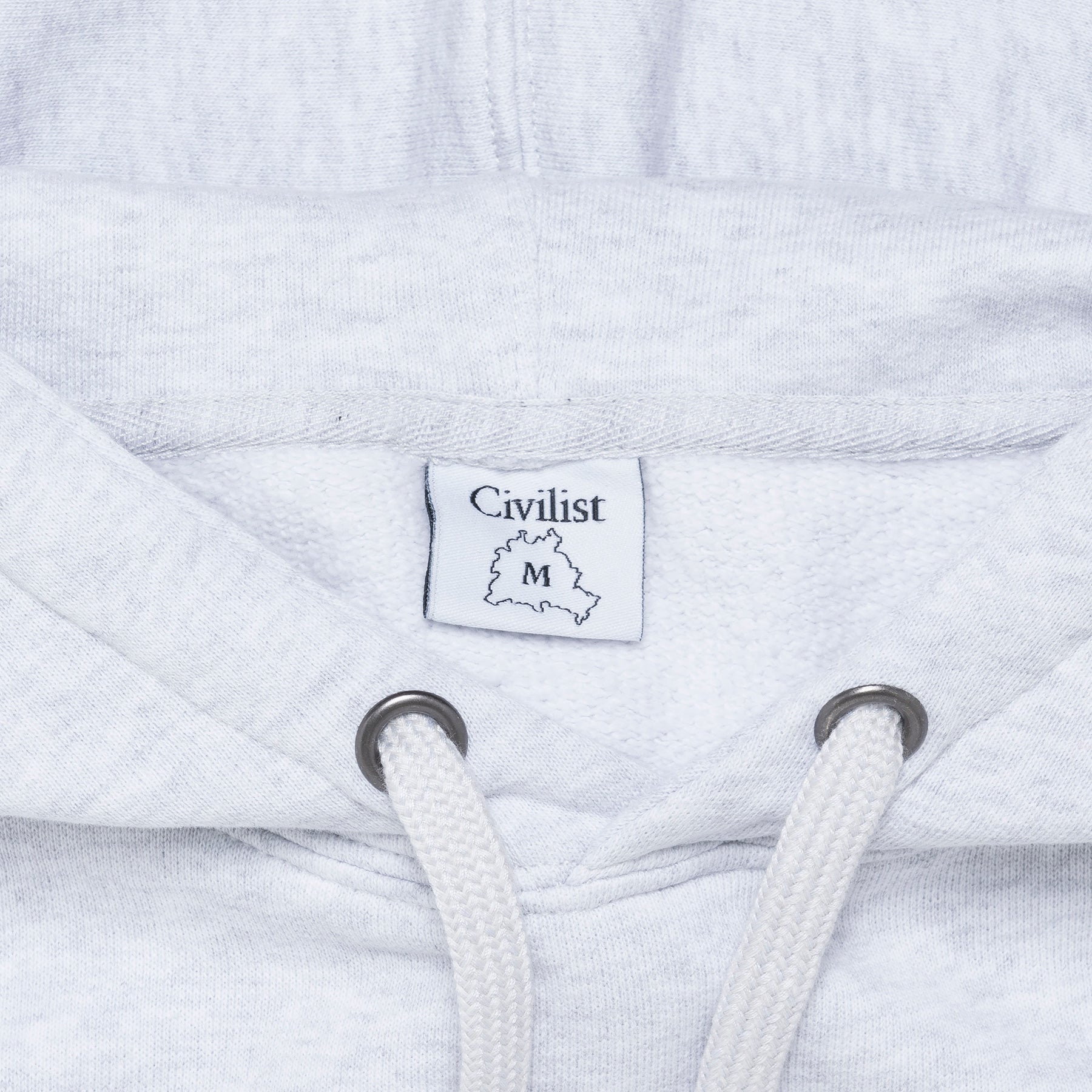 Civilist Mini Logo Hooded Sweatshirt - Light Heather Grey