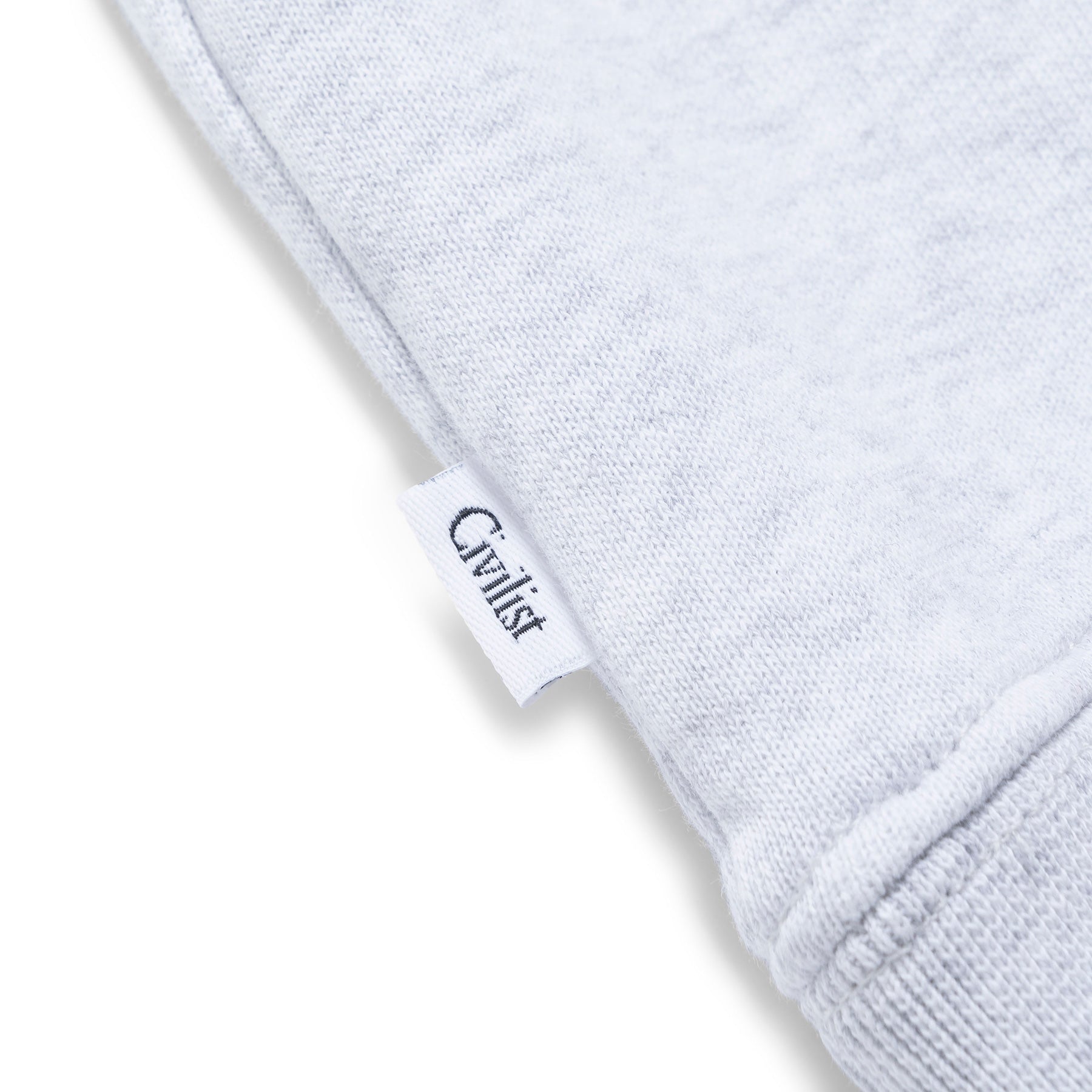 Civilist Mini Logo Hooded Sweatshirt - Light Heather Grey