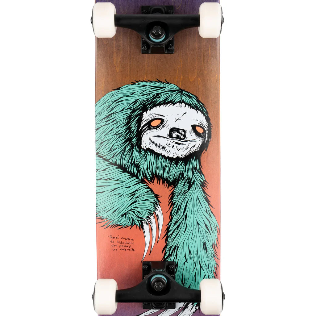 Welcome Sloth Complete Skateboard - 8" Purple Stain