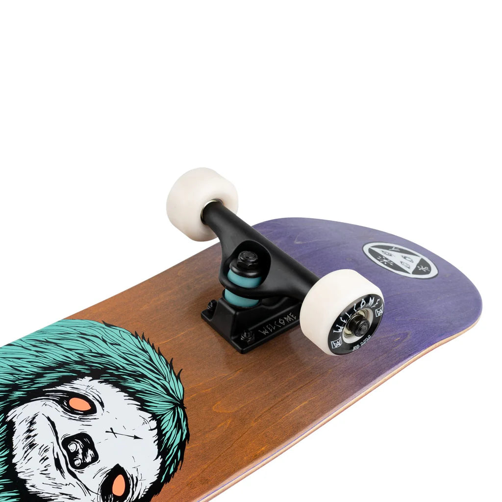 Welcome Sloth Complete Skateboard - 8" Purple Stain