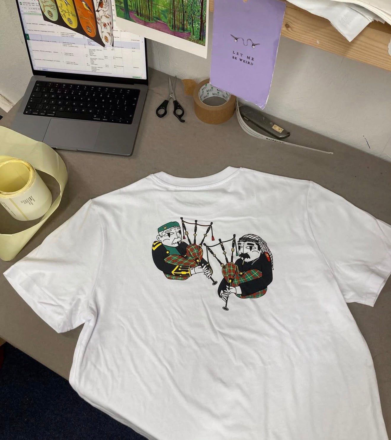 Focus x SkatePal 'Pipes' T-shirt - White