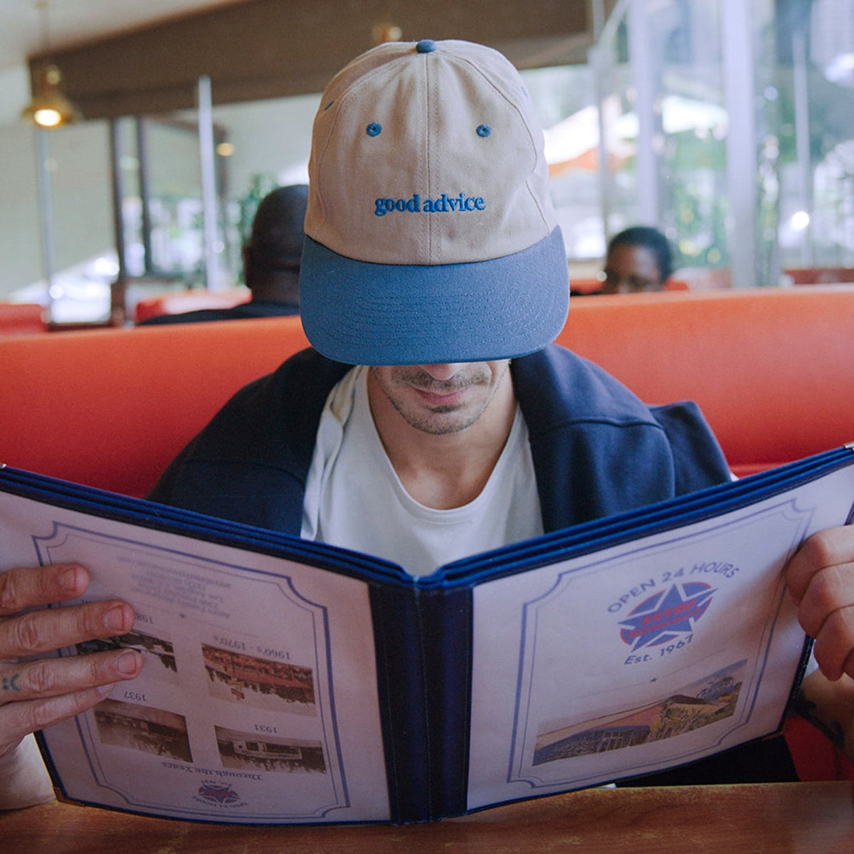 Good Advice Logo Cap - Sand/Navy