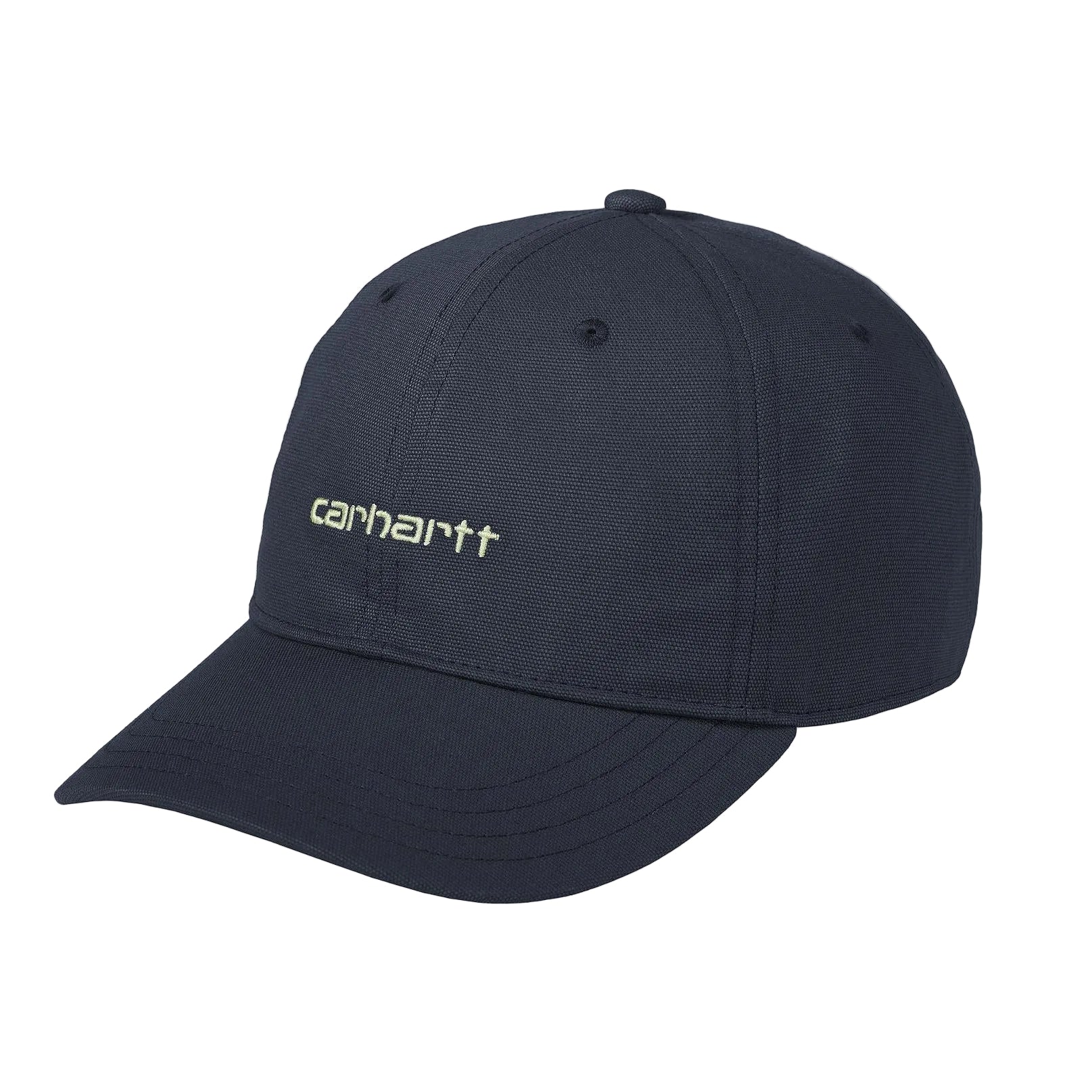 Carhartt WIP Canvas Script Cap - Deep Night/Gentle Green