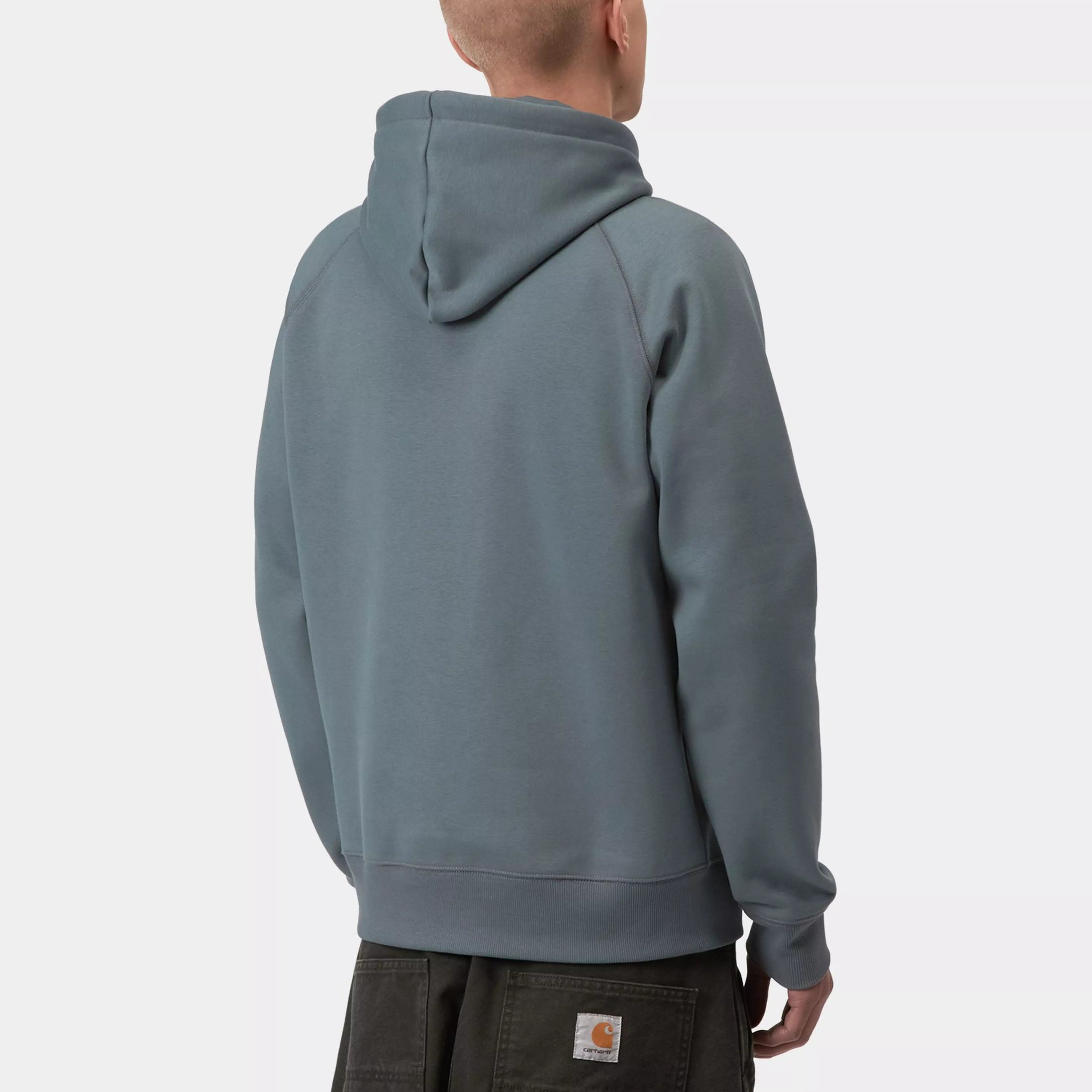 Carhartt WIP Hooded Chase Sweatshirt - Cozy Blue/Gold