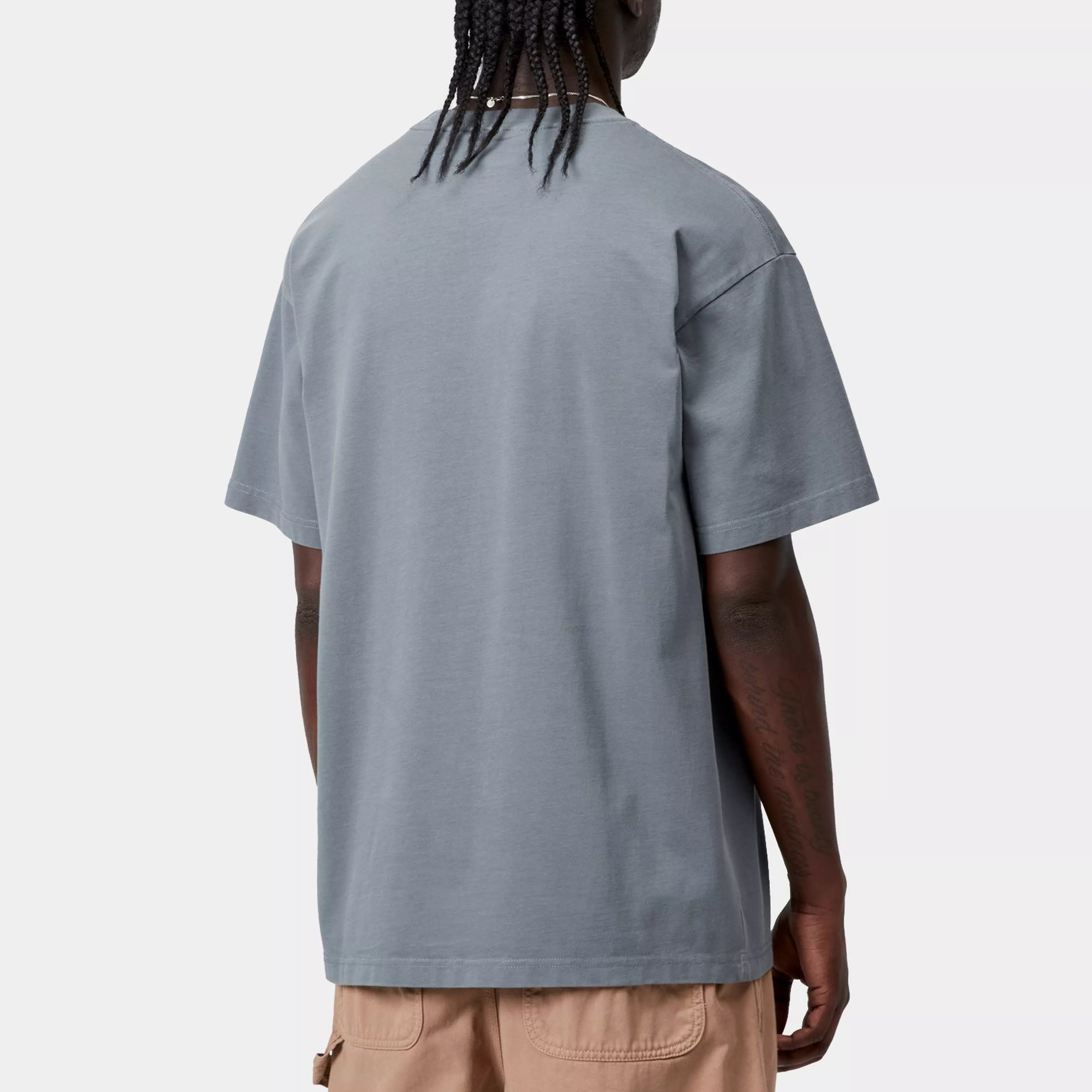 Carhartt WIP III S/S T-shirt - Cozy Blue Heavy Stone Wash