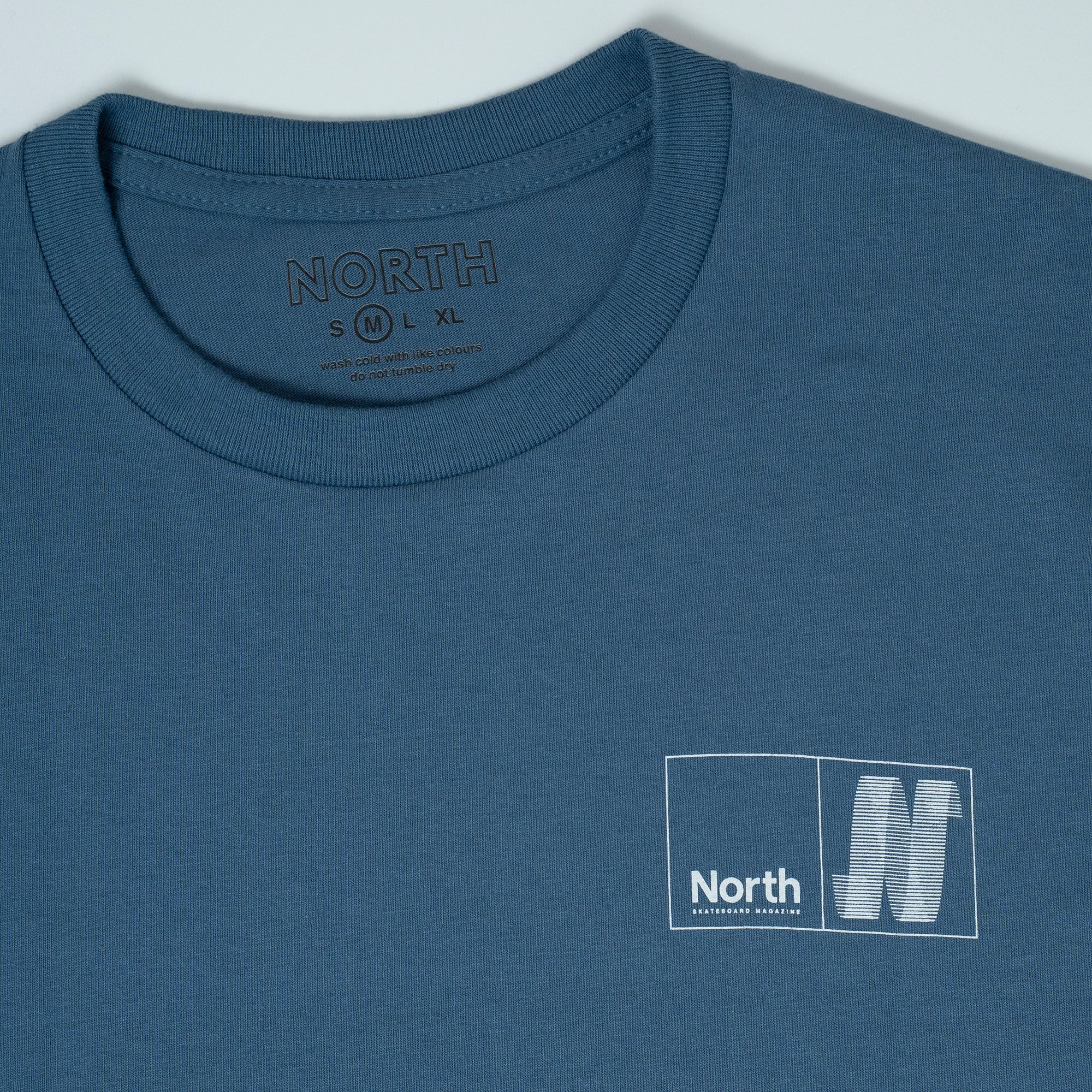 North N Logo T-shirt - Indigo Blue/White
