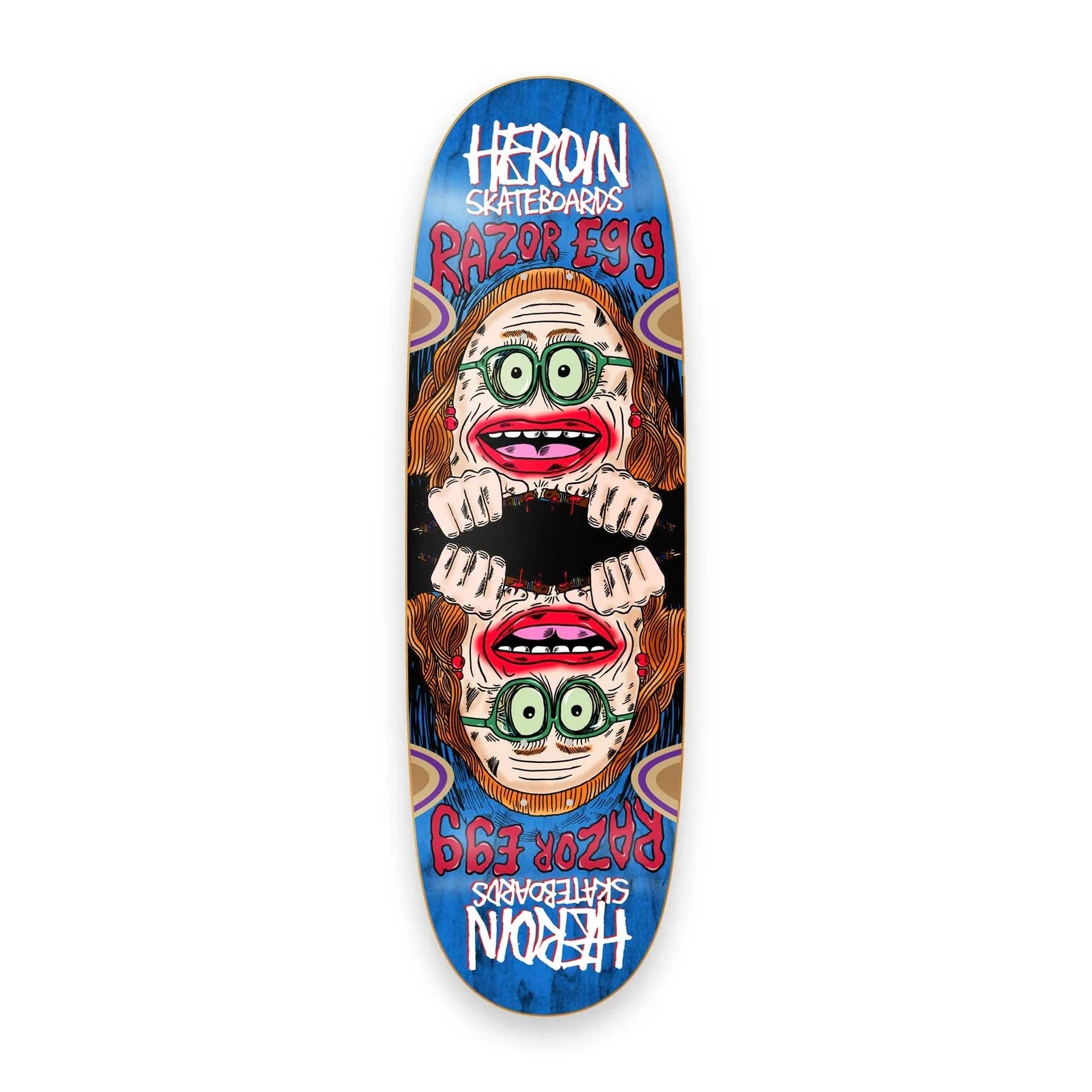 Heroin Skateboards Auntie Razor Egg Deck - 9.75”