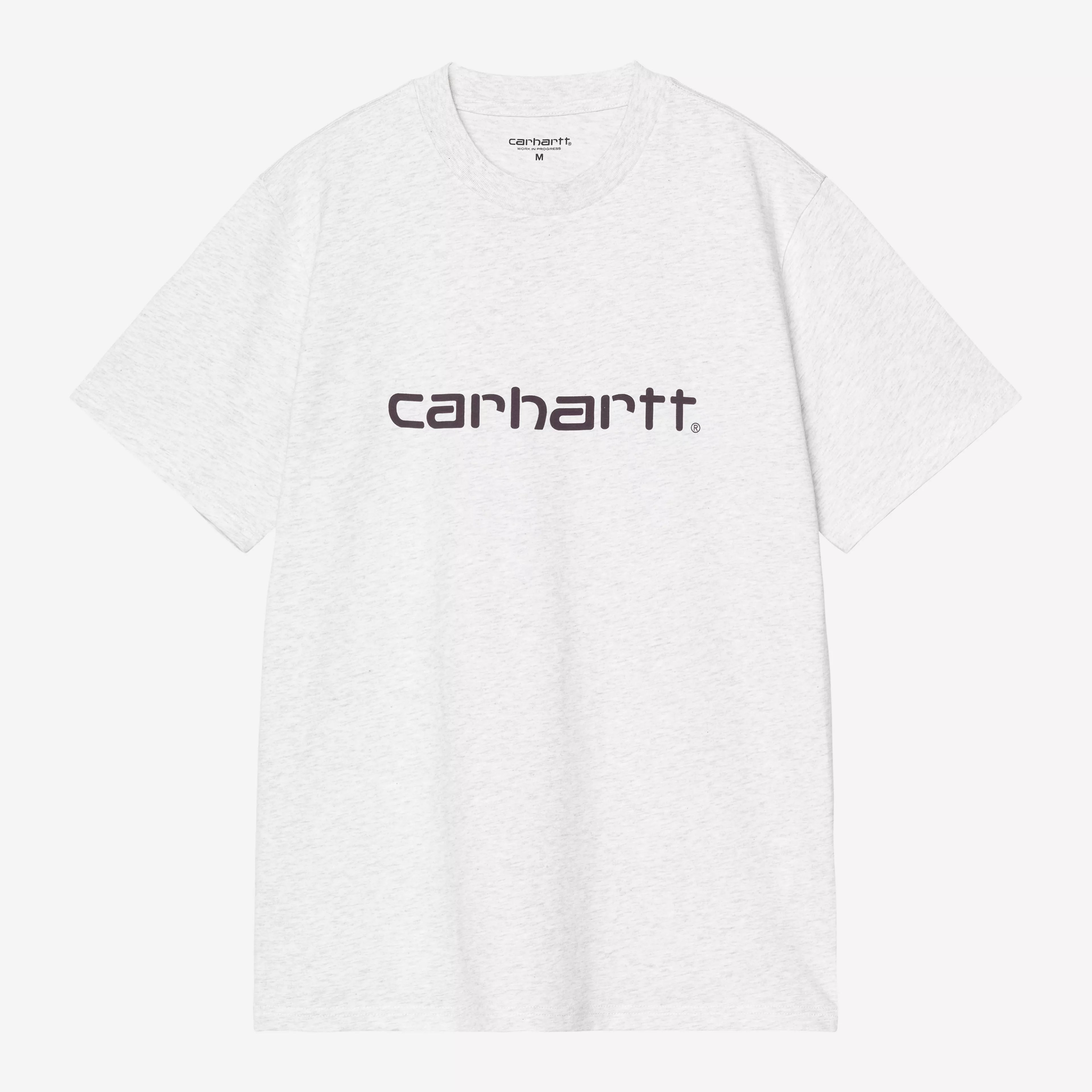 Carhartt WIP Script Short Sleeve T-shirt - Ash Heather/Cozy Purple