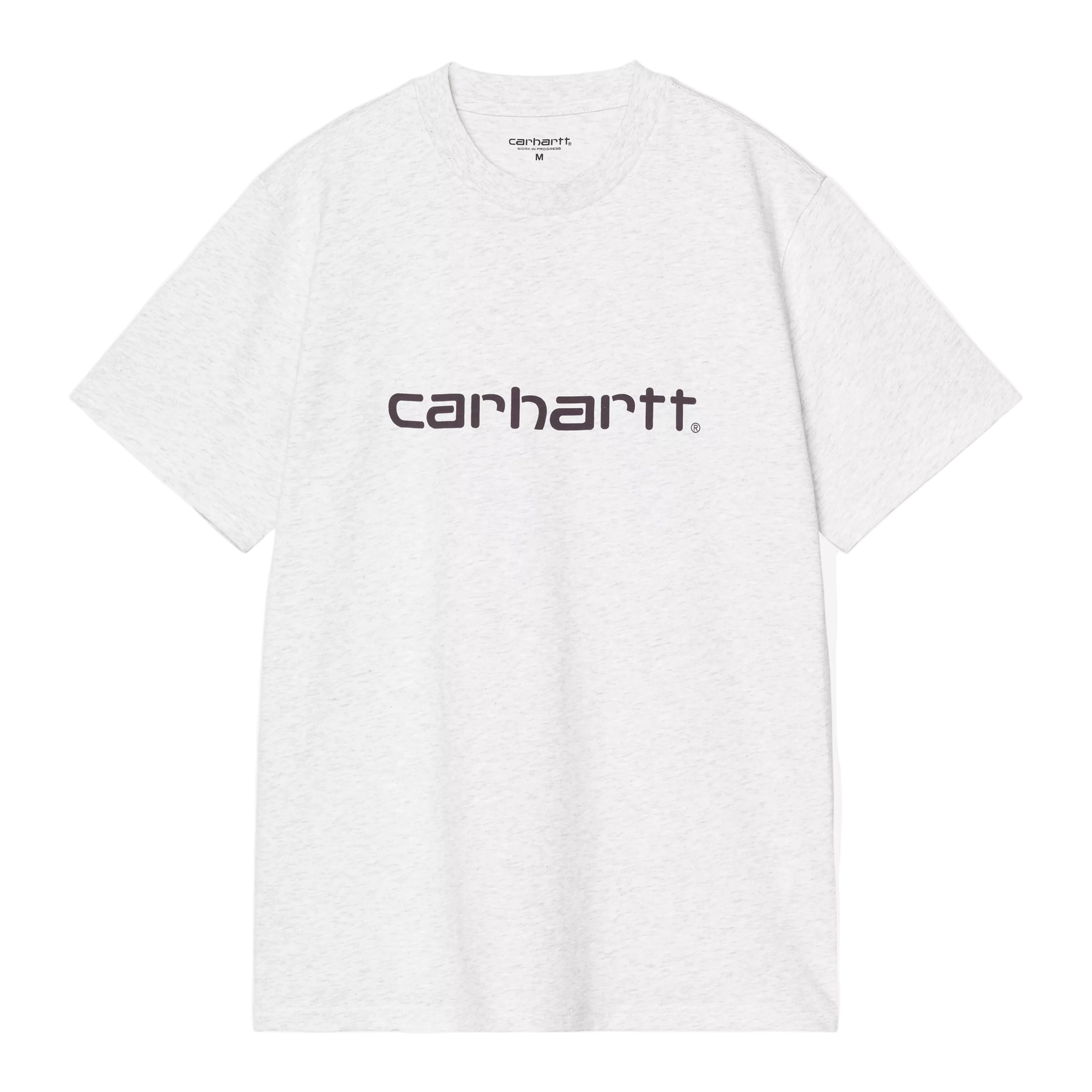 Carhartt WIP Script Short Sleeve T-shirt - Ash Heather/Cozy Purple
