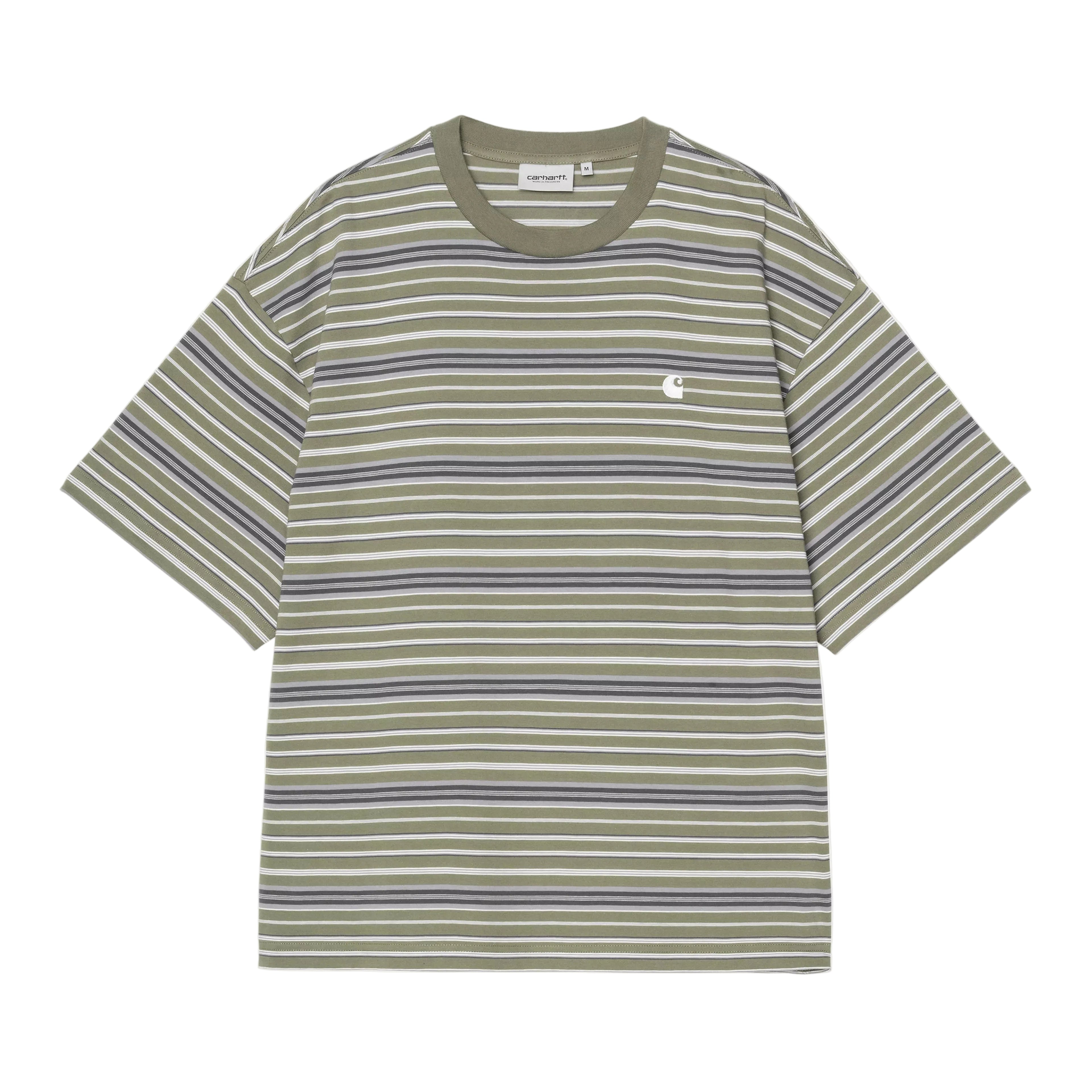 Carhartt WIP S/S Zane T-shirt - Zane Stripe/Dollar Green