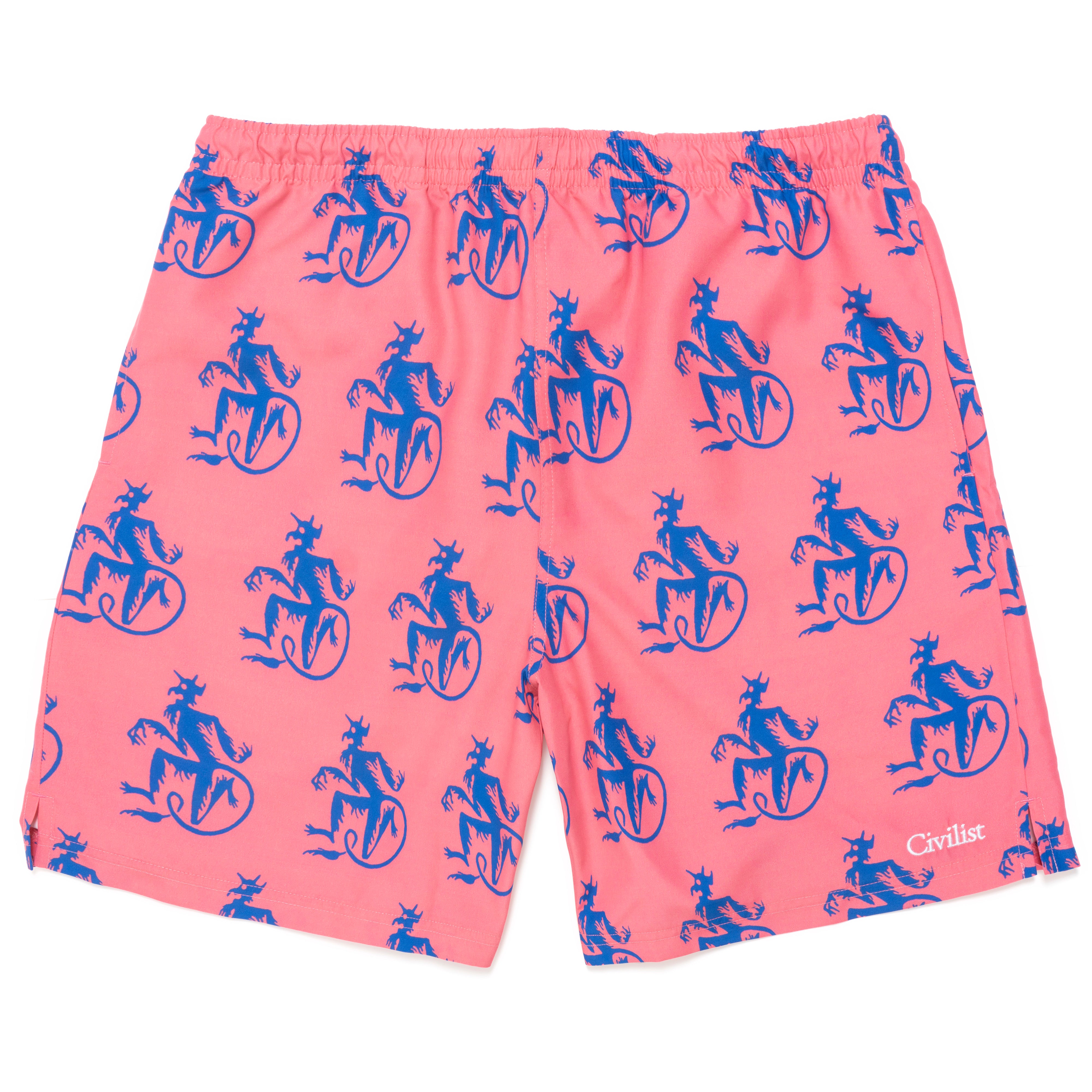 Civilist Krampus Shorts - Coral