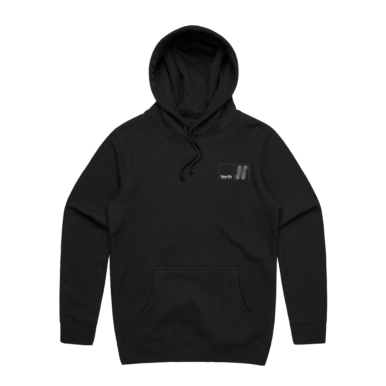 North N Logo Hooded Sweatshirt - Black/White