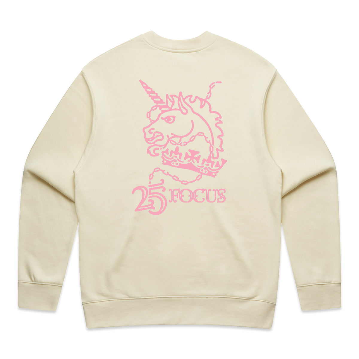 Focus 25th Anniversary Unicorn Head Sweatshirt - Butter