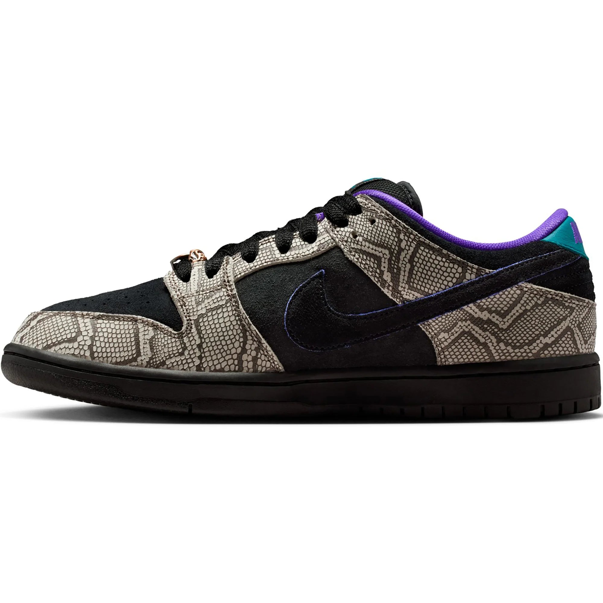 Nike SB Dunk Low Pro x Dashawn Jordan Shoes - String/Black-Bright Spruce-Fierce Purple