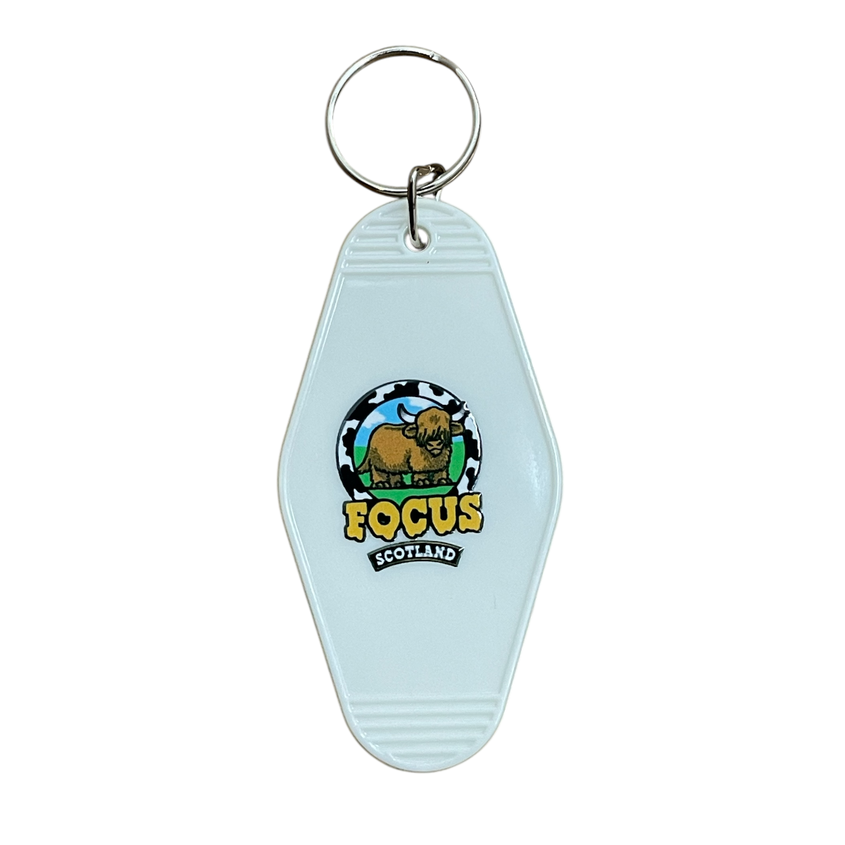 Focus Melted Coo Hotel Keychain - White